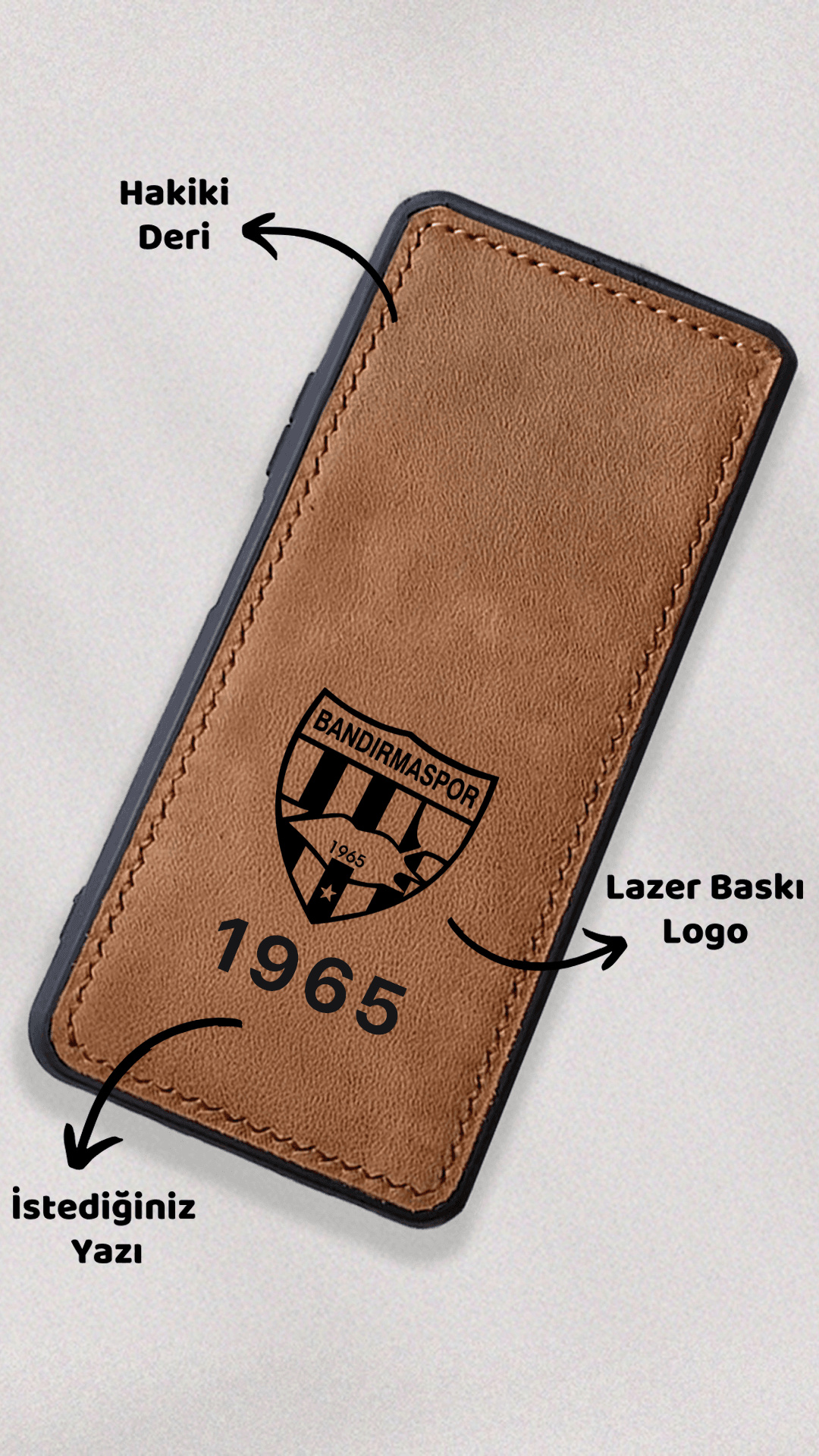 Bandırma spor Logo Baskı Deri Telefon Kılıfı