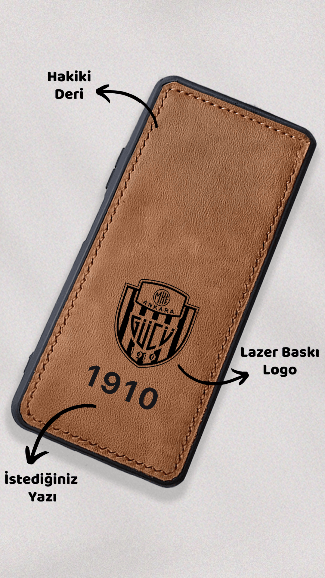 Ankaragücü Logo Baskı Deri Telefon Kılıfı
