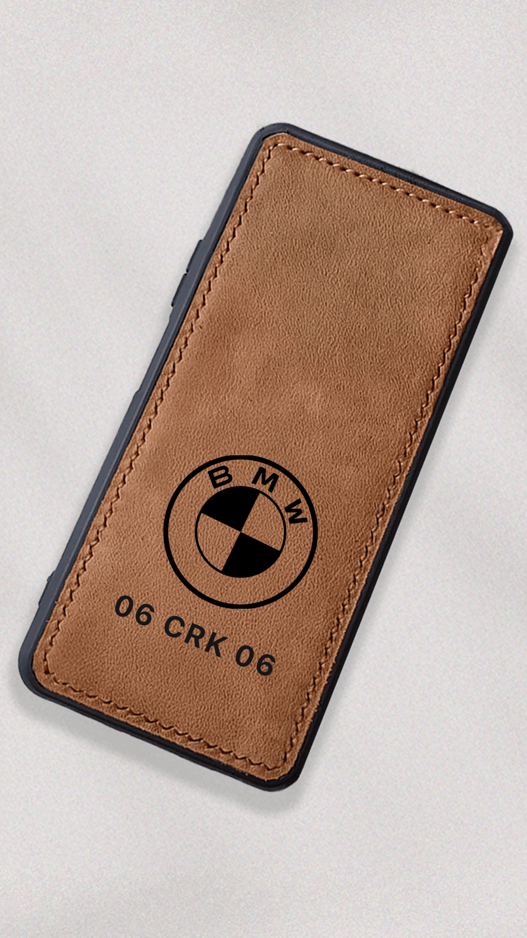 BMW Logo Baskılı Deri Telefon Kılıfı