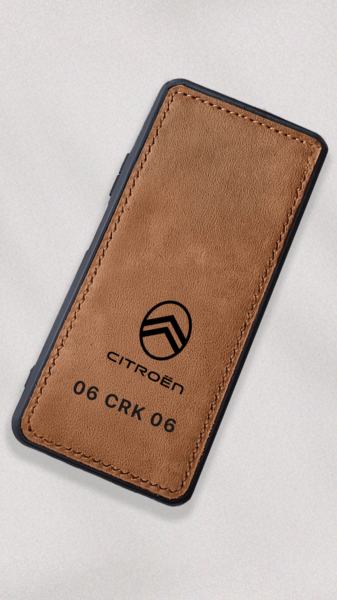 Ctiroen Logo Baskılı Deri Telefon Kılıfı