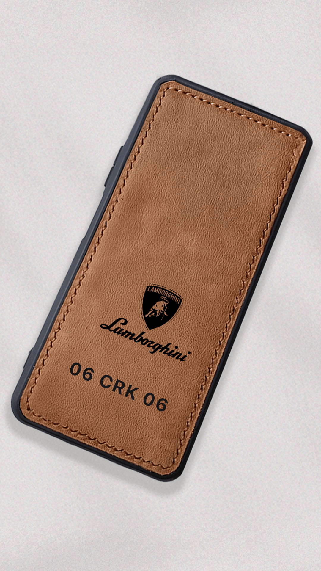 Lamborghini Logo Baskılı Deri Telefon Kılıfı