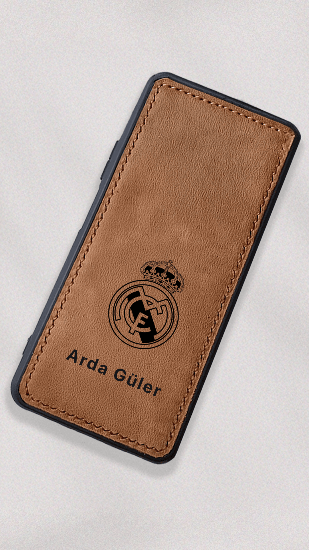 Real Madrid Logo Baskı Deri Telefon Kılıfı