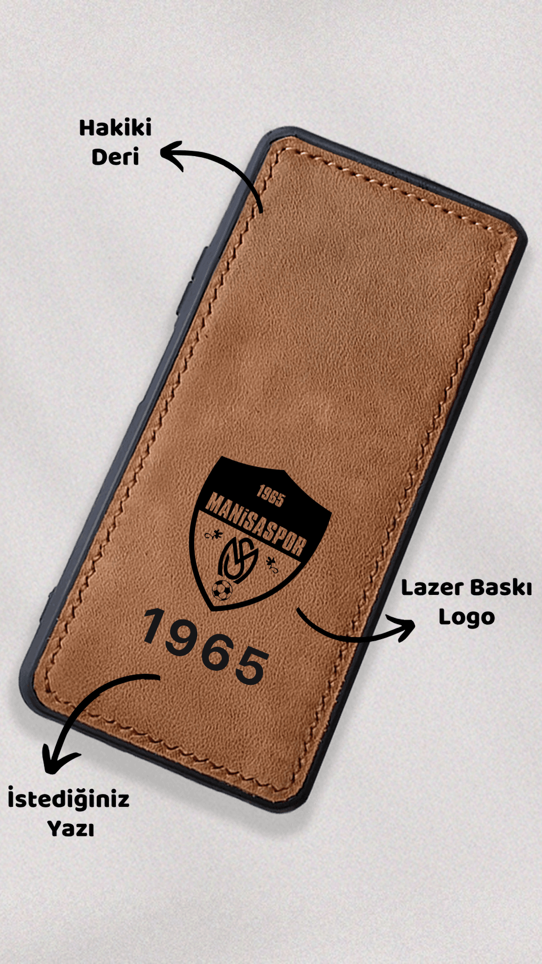 Manisaspor Logo Baskı Deri Telefon Kılıfı
