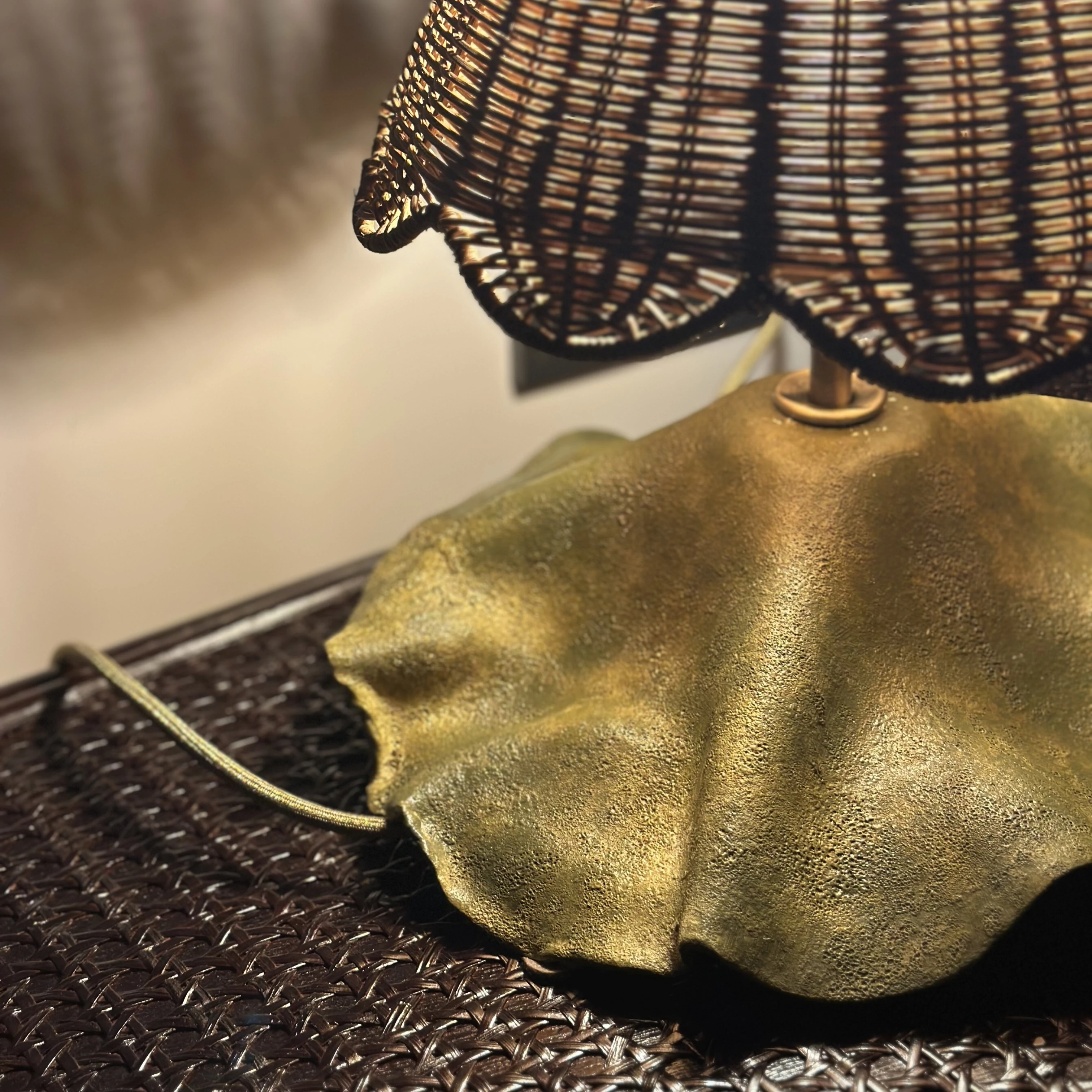 Verna Seramik Tabanlı Rattan Abajur