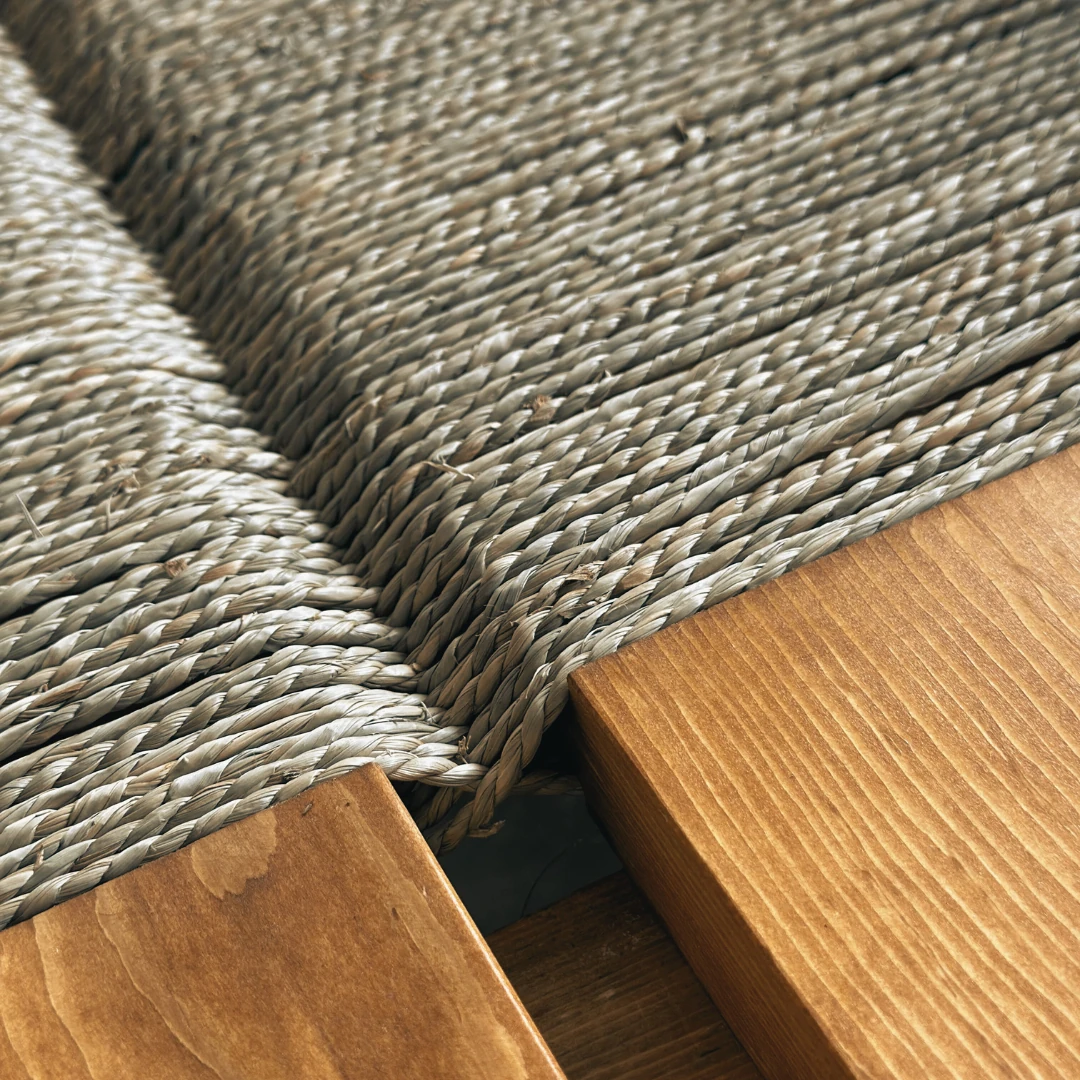 Picea Hasır Örgülü Ahşap Bank