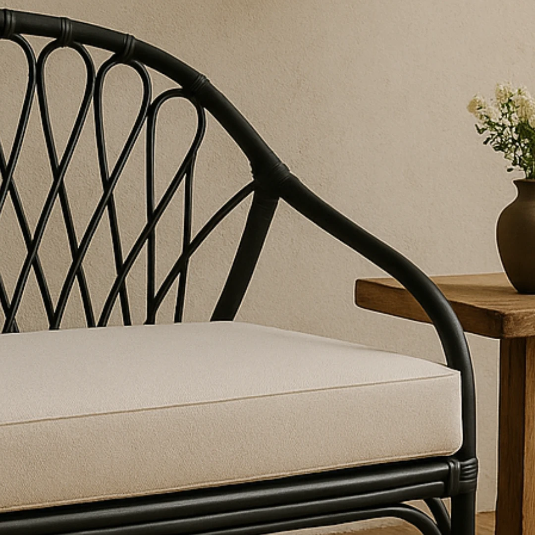 Niche Minderli Rattan Berjer - Koyu Kestane