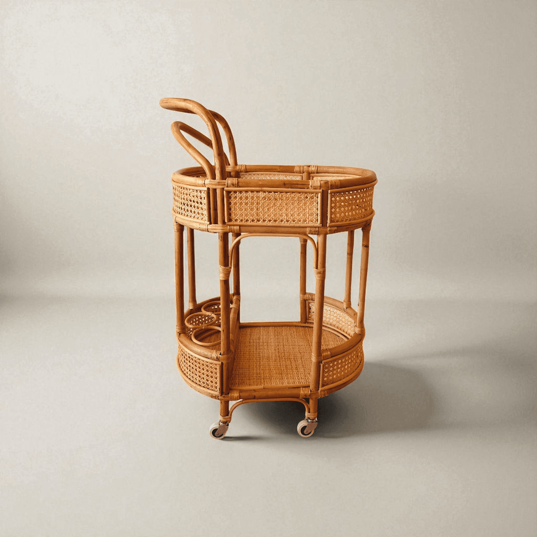 Shuttle Rattan Servis Arabası - Doğal