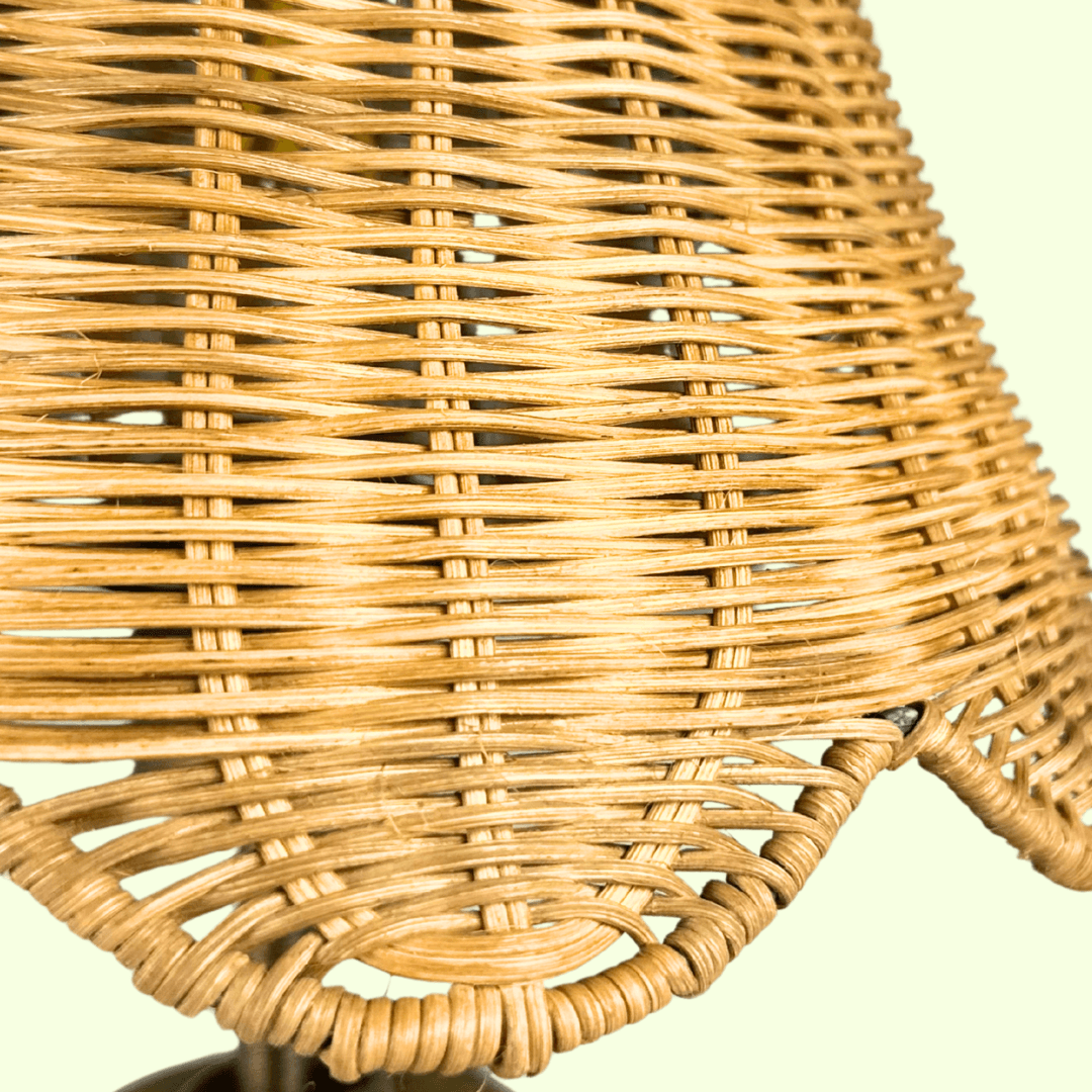Verna Seramik Tabanlı Rattan Abajur