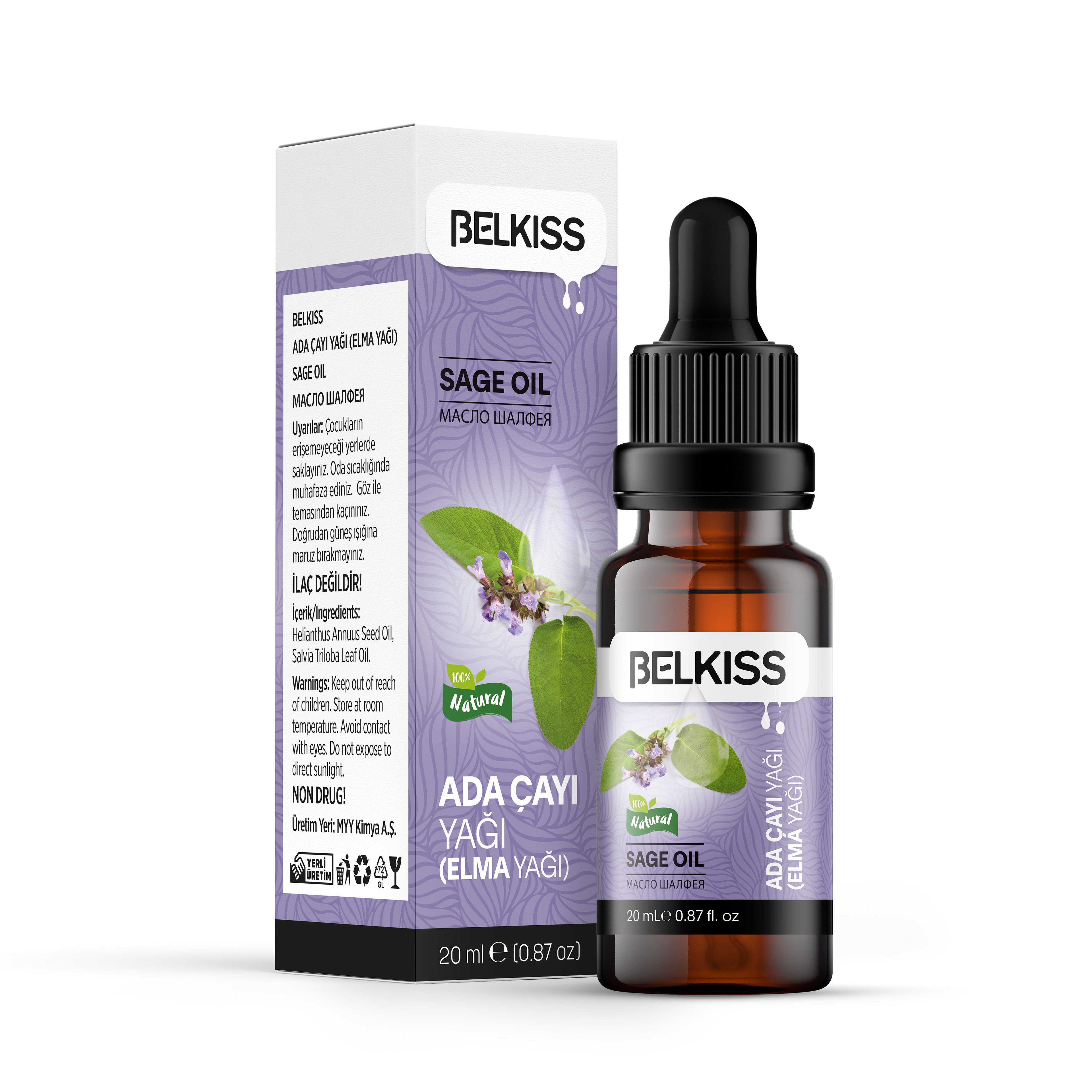 Belkıss Acı Elma Adaçayı Yağı 20ml