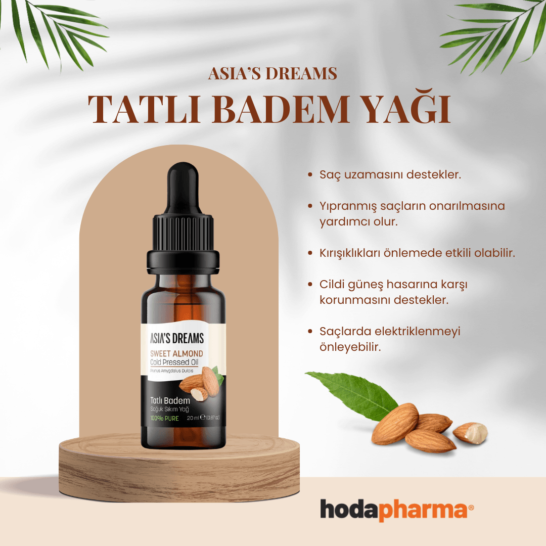 Asia's Dreams Tatlı Badem Soğuk Sıkım Yağ 50ml