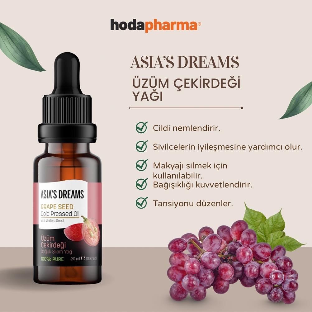 Asia's Dreams Grape Seed Cold Pressed Oil 20ml