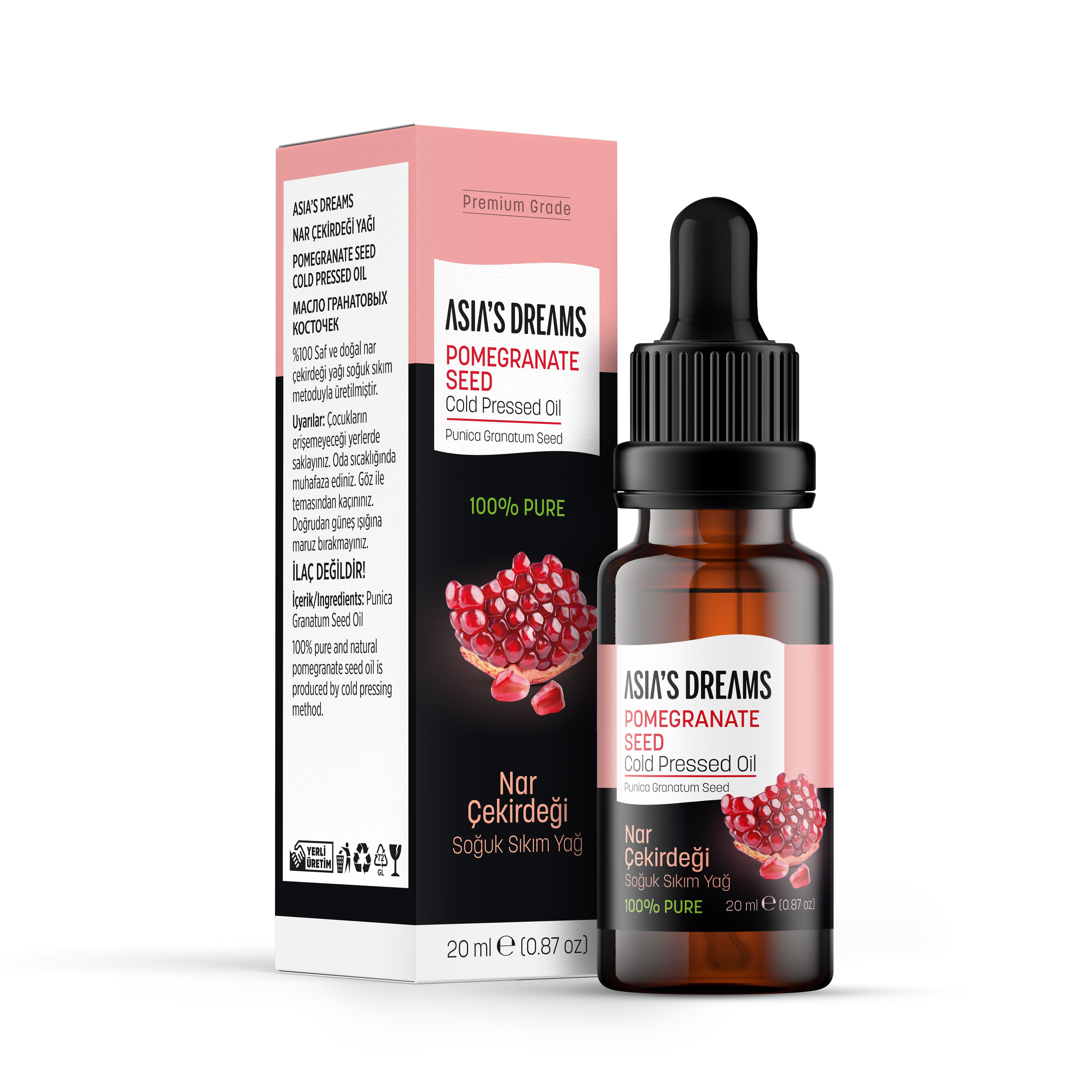 Asia's Dreams Nar Çekirdeği Soğuk Sıkım Yağ 20ml