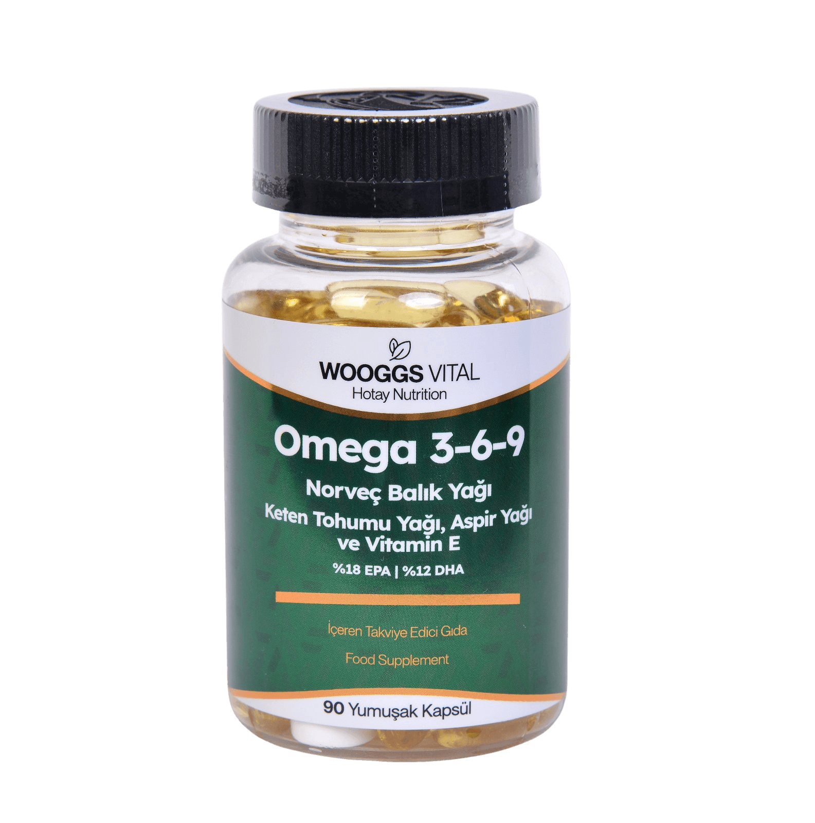 Wooggs Vital Omega 3,6,9 Norveç Balık Yağı, Keten Tohumu Yağı, Aspir Yağı ve Vitamin E İTEG 90 SOFT JEL