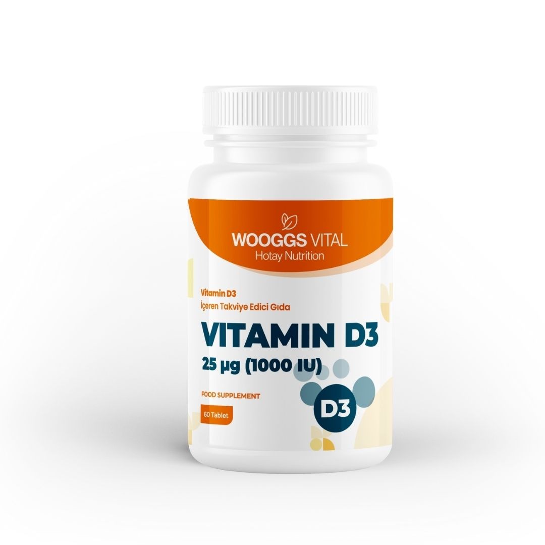 Wooggs Vital Vitamin D3 Food Supplement 60 Tablets