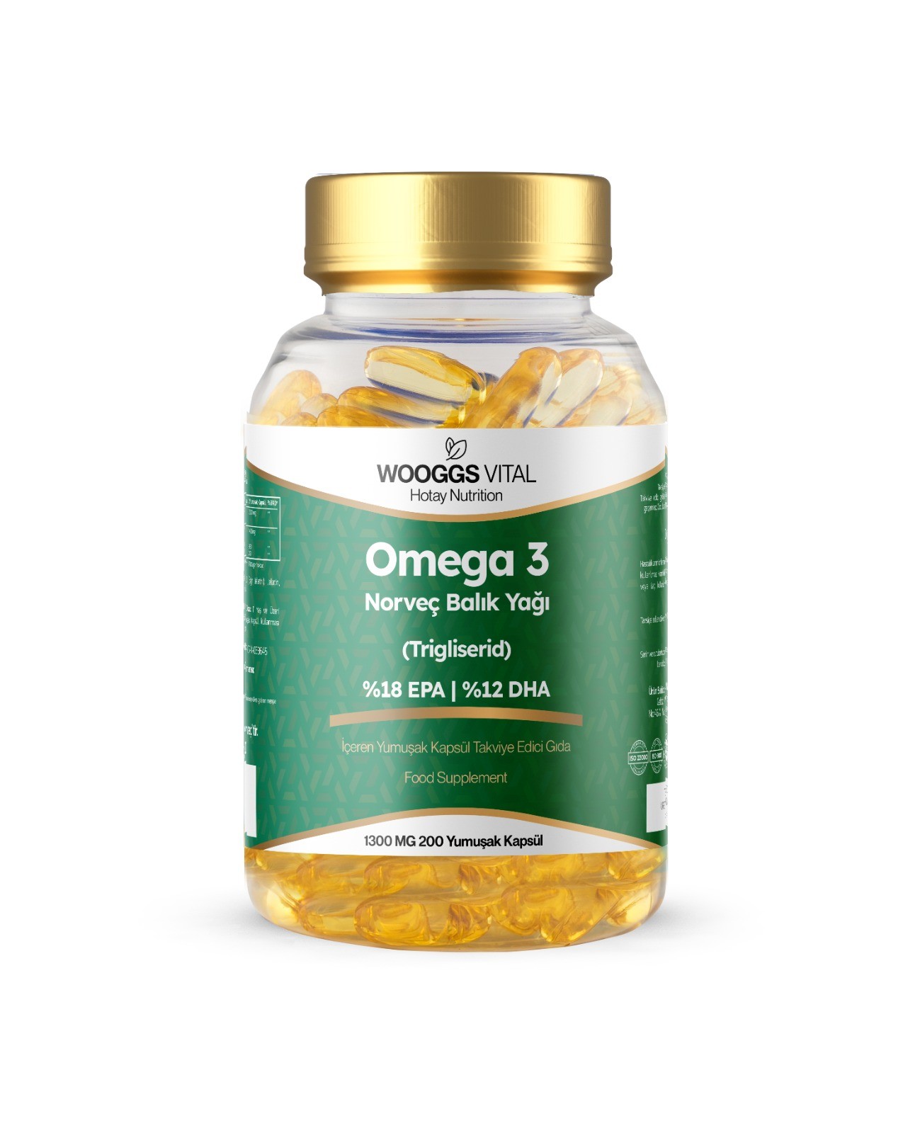 Wooggs Vital Omega 3 Norveç Balık Yağı (Trigliserid) İçeren Takviye Edici Gıda