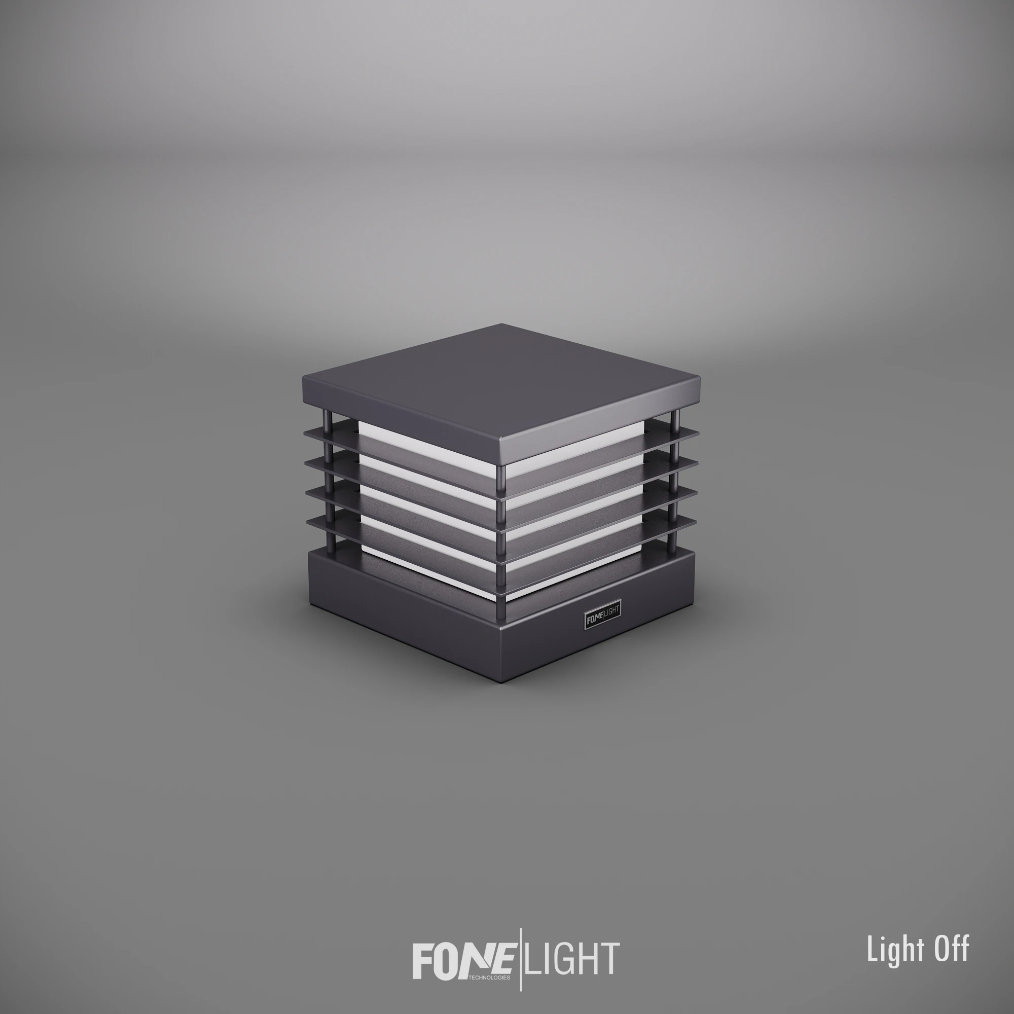 FoneLight Postila Set Üstü Alüminyum Bahçe Duvar Aydınlatma - 240x240x210 mm