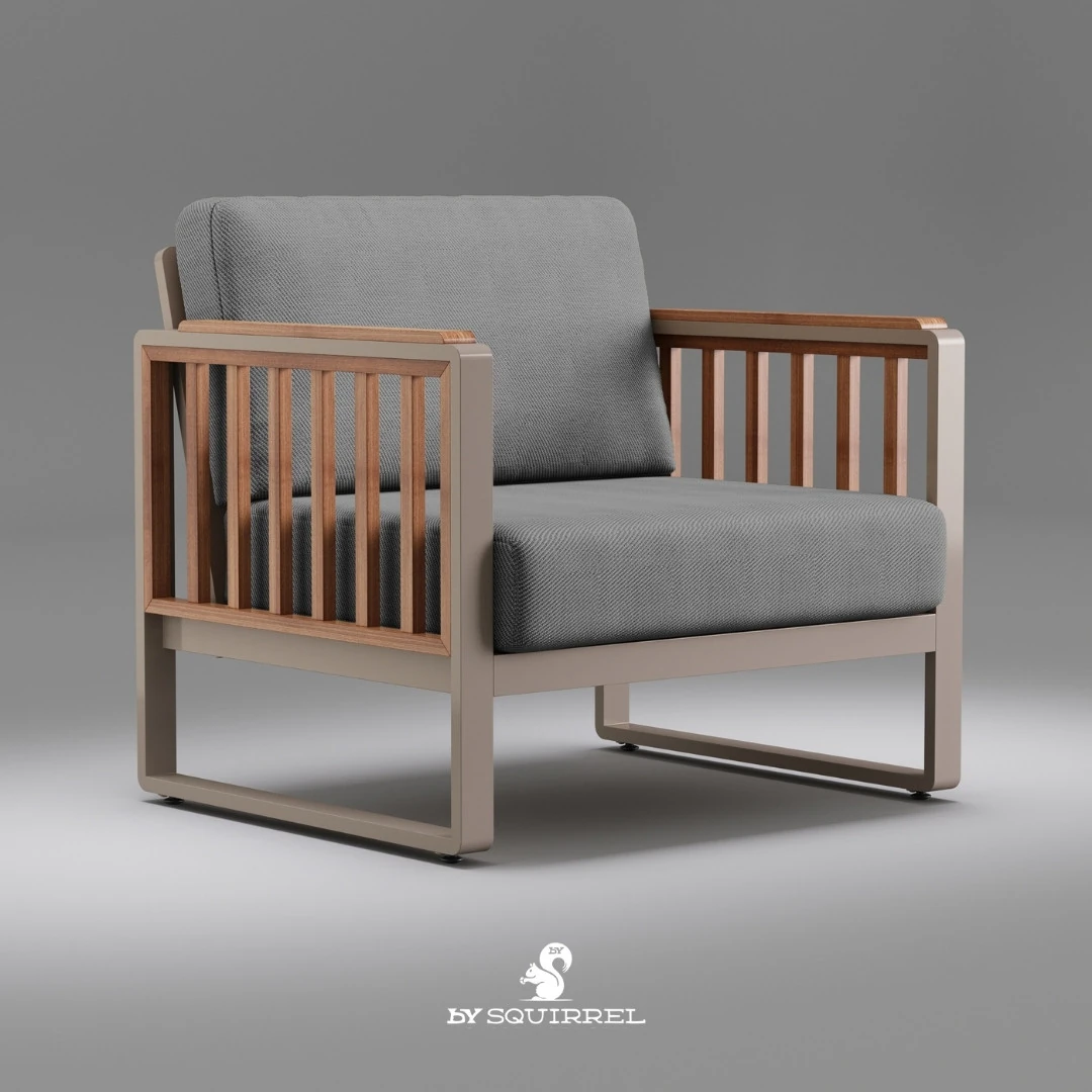 By Squirrel MiVista Alüminyum Bahçe Mobilya Takımı - Cappucino