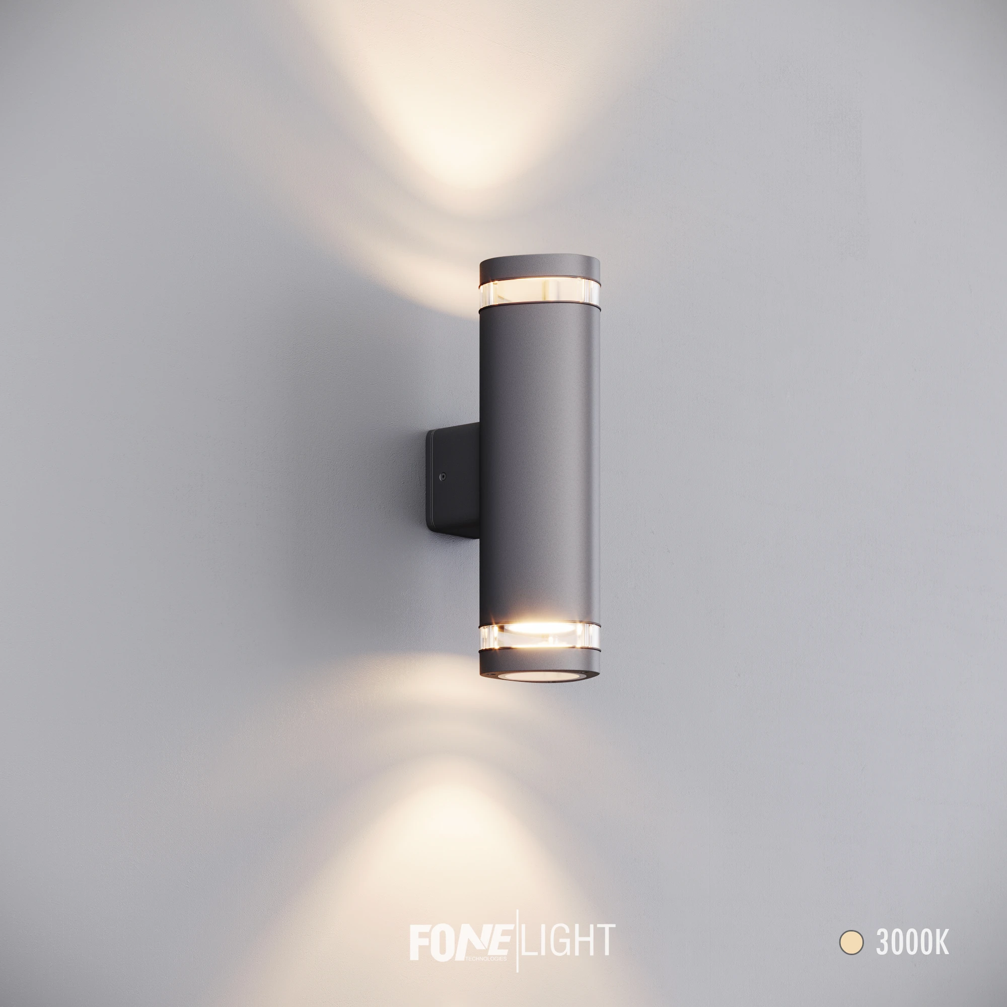 FoneLight Gala Duo Modern Cam Detaylı Çift Yönlü Alüminyum Aplik - 80x120x270 mm