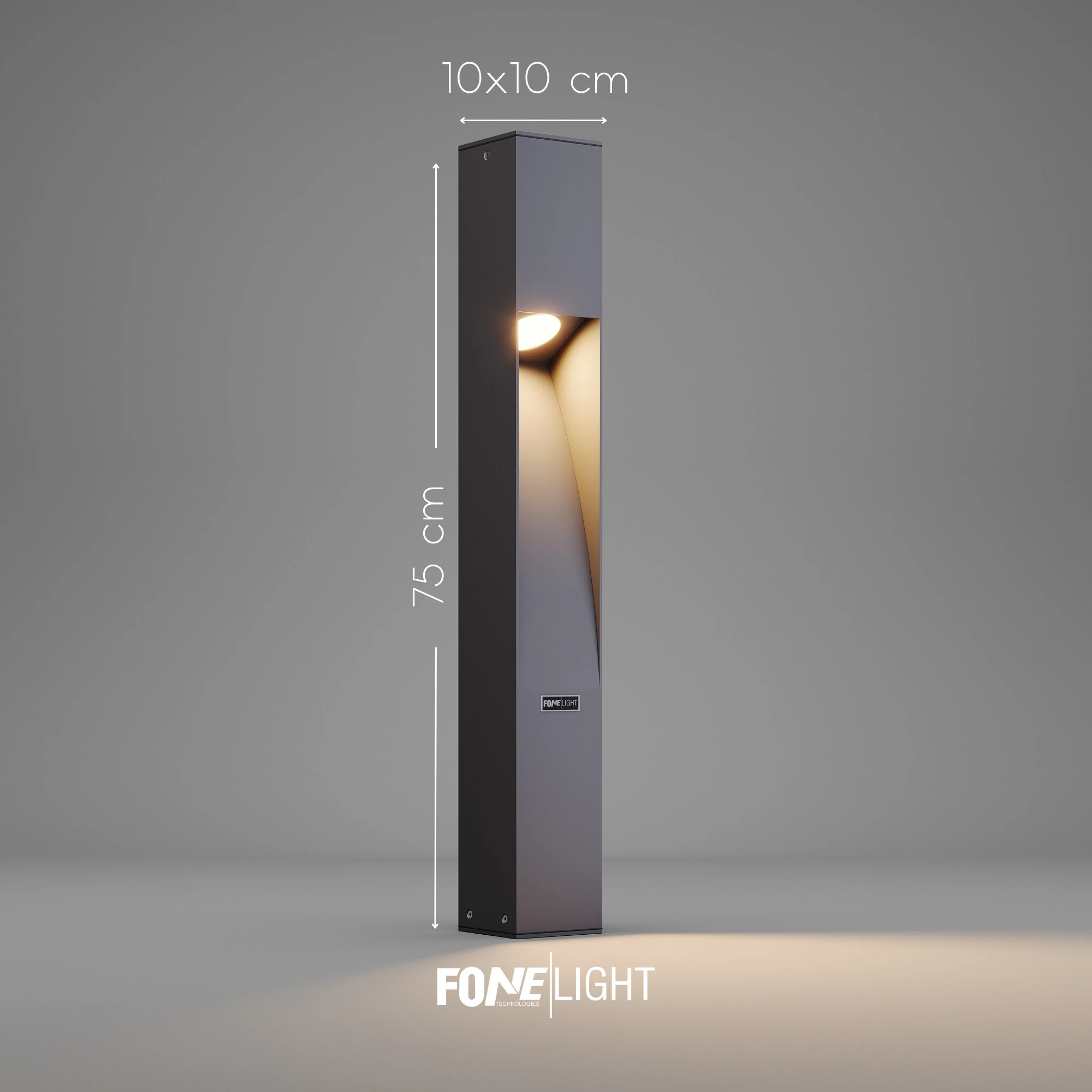 FoneLight Luzerra Alüminyum Bahçe Yürüyüş Yolu Aydınlatması Bollard Aydınlatma