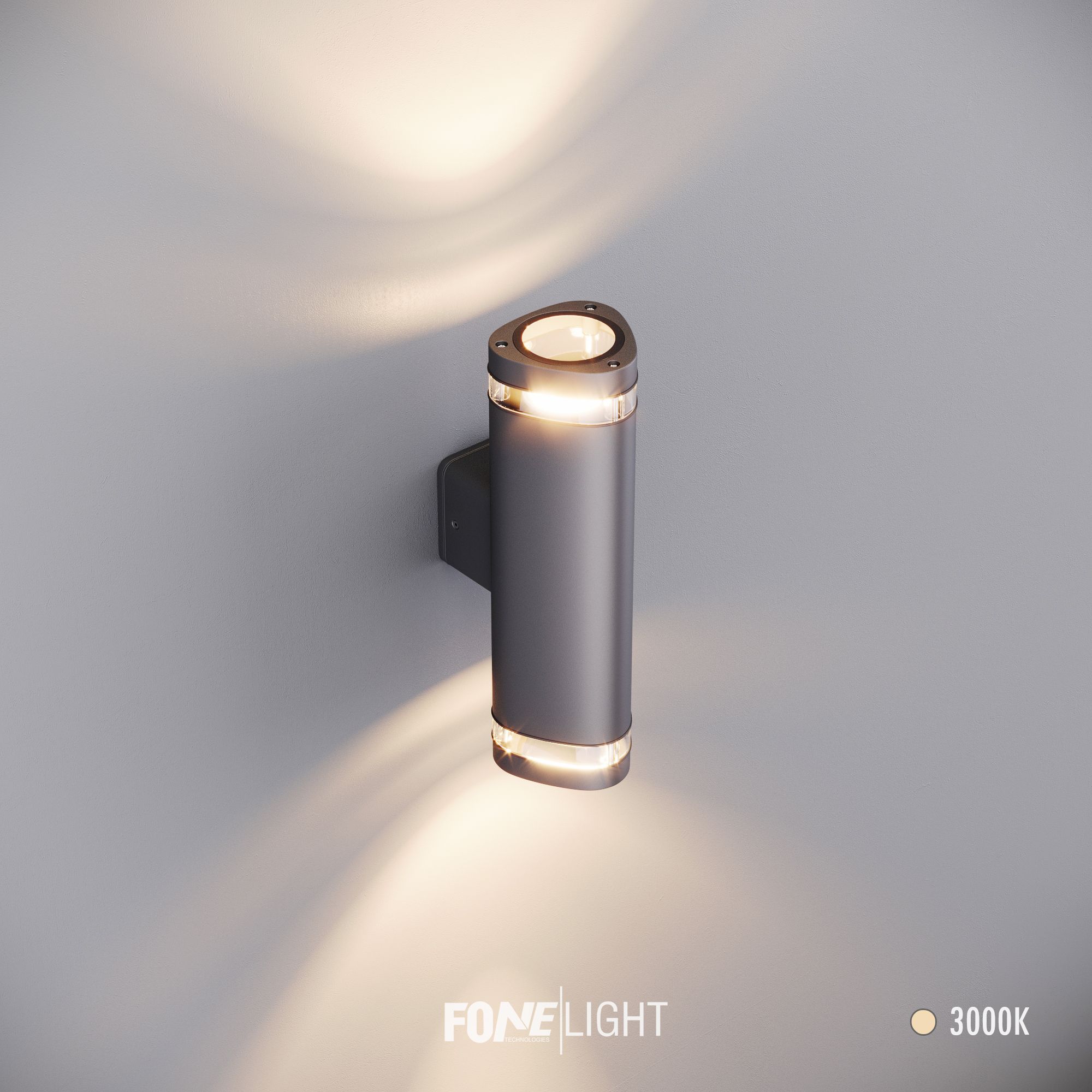 FoneLight Gala Duo Modern Cam Detaylı Çift Yönlü Alüminyum Aplik - 80x120x270 mm