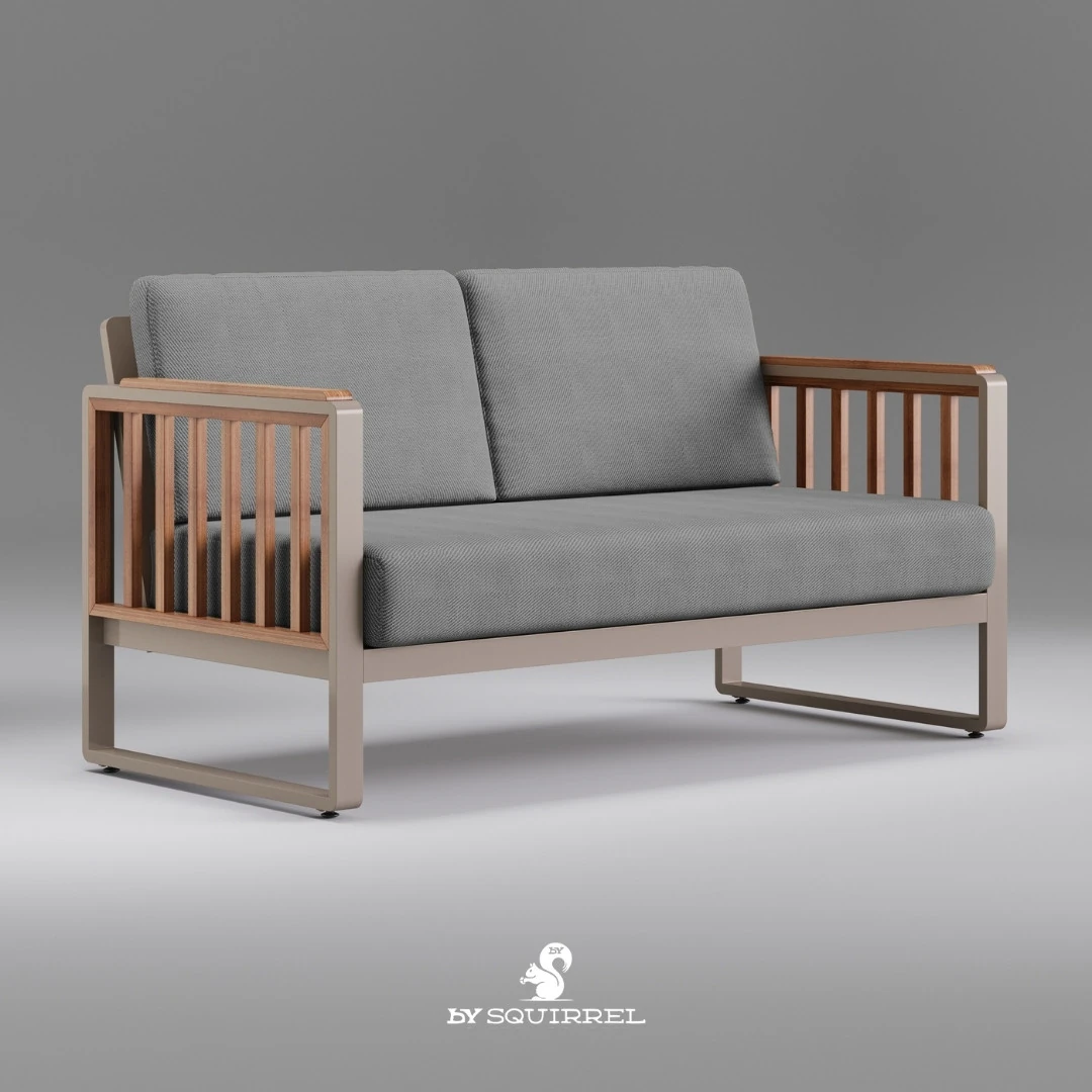 By Squirrel MiVista Alüminyum Bahçe Mobilya Takımı - Cappucino