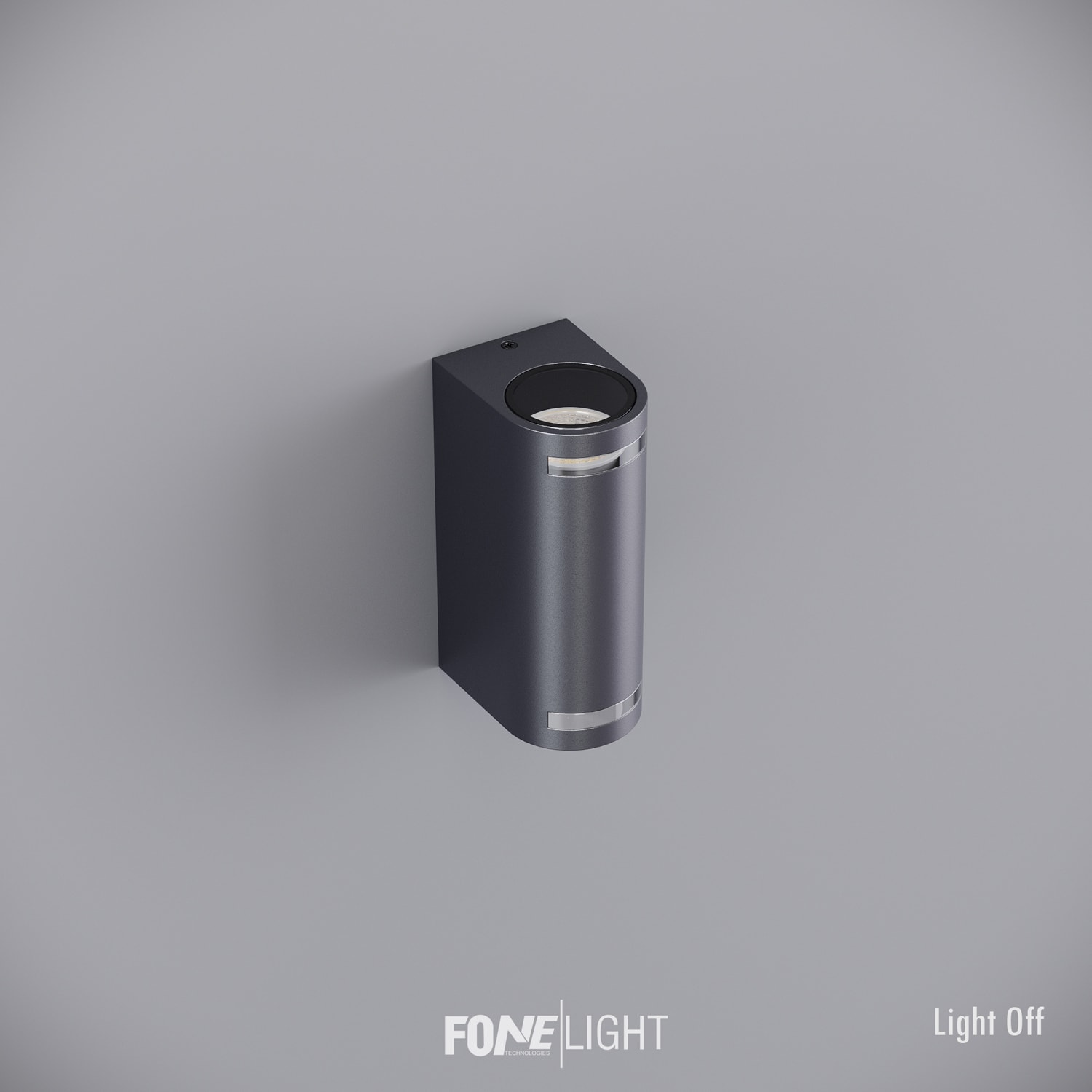 FoneLight Lunara Glass Alüminyum Modern LED İç Mekan / Dış Mekan Duvar Apliği