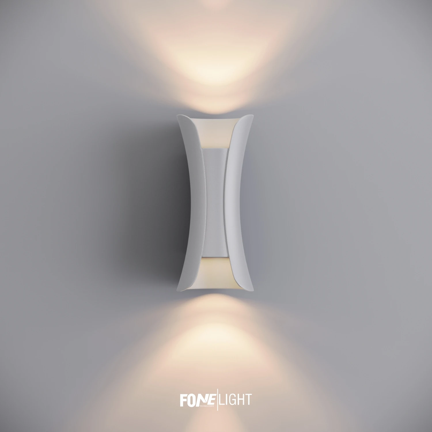 FoneLight Butterfly Dış Mekan Alüminyum Duvar Apliği - Beyaz Gövde