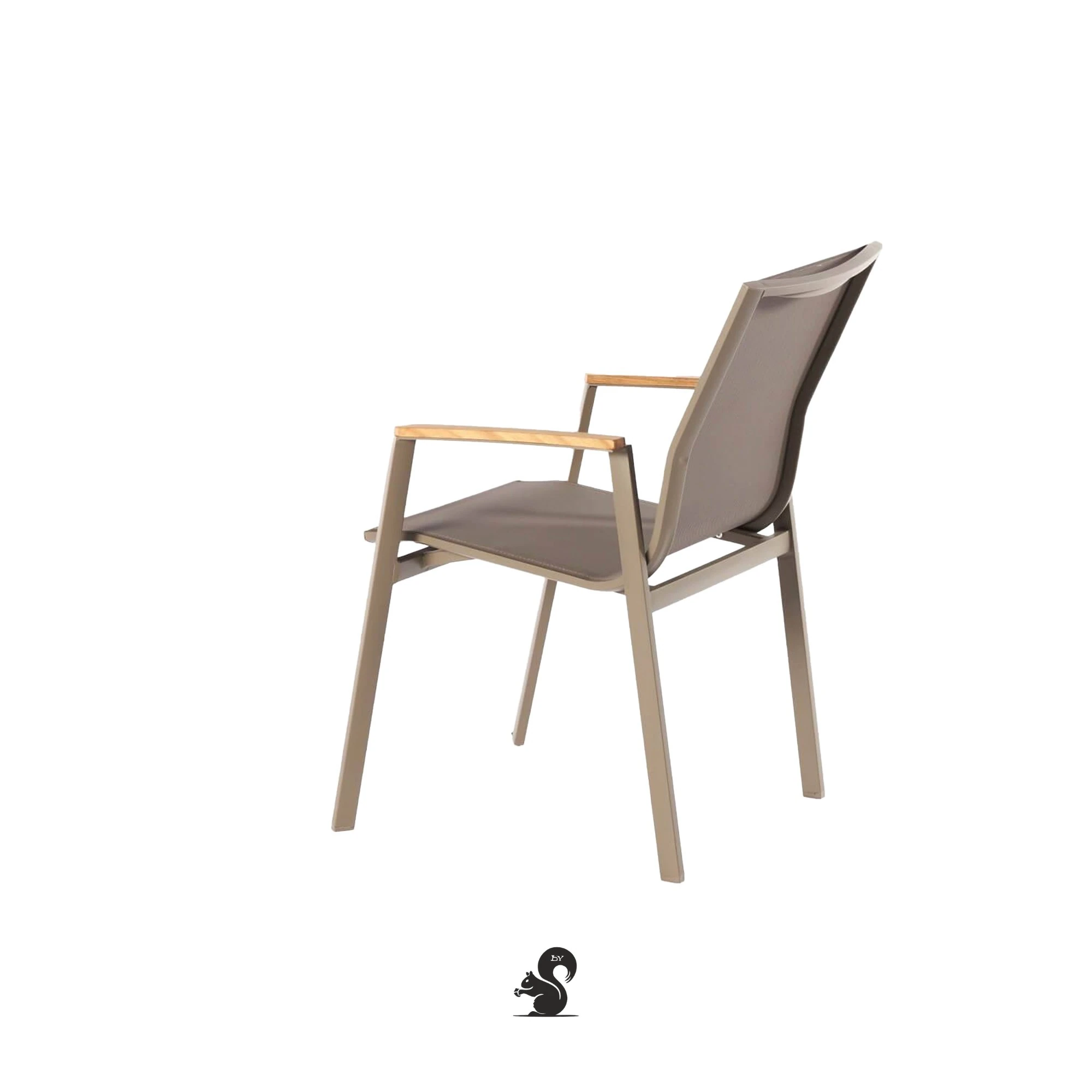 By Squirrel Poseidon Alüminyum Dış Mekan Bahçe Sandalyesi - Cappucino