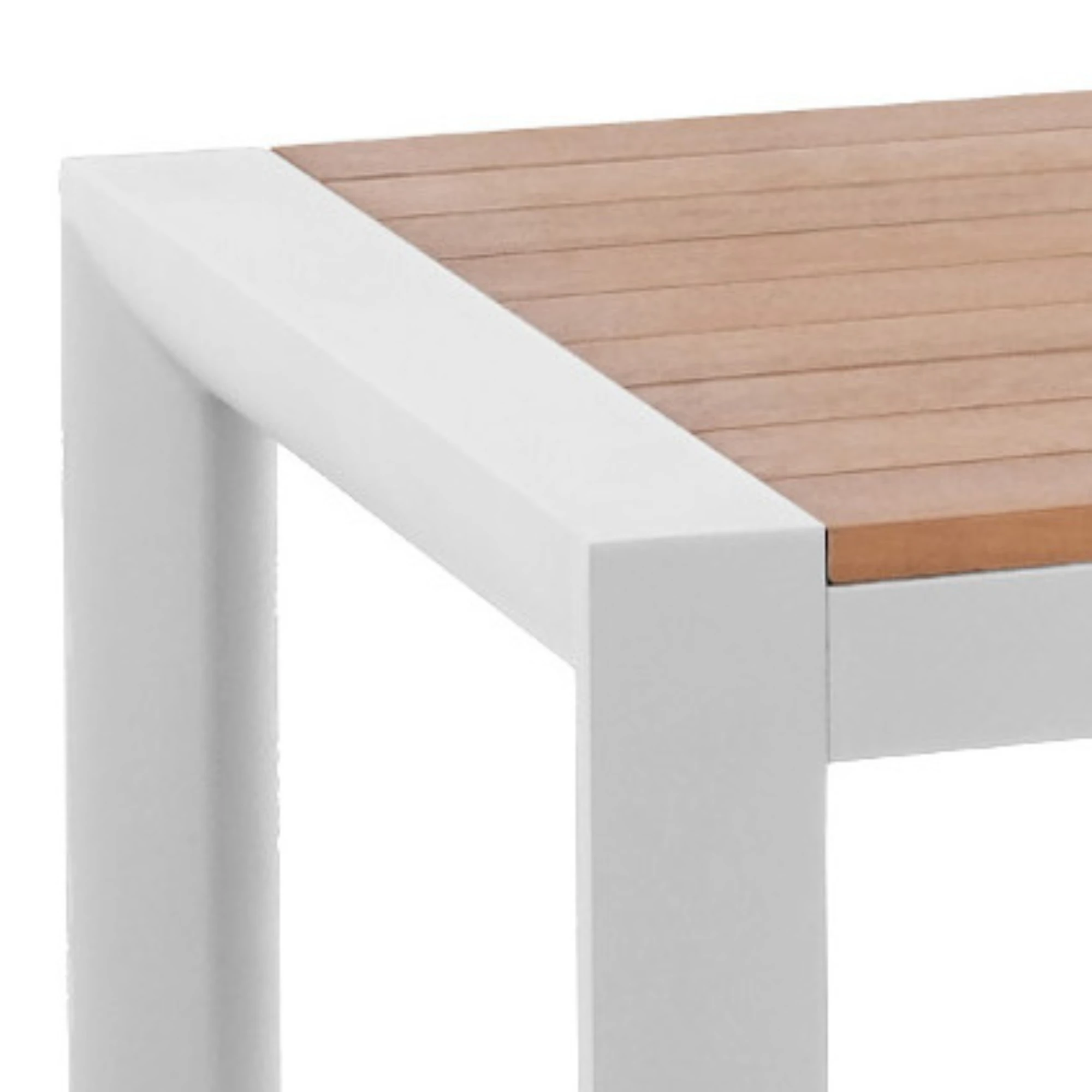 By Squirrel Enzo Dış Mekan Alüminyum Modern Bahçe Masası - Beyaz