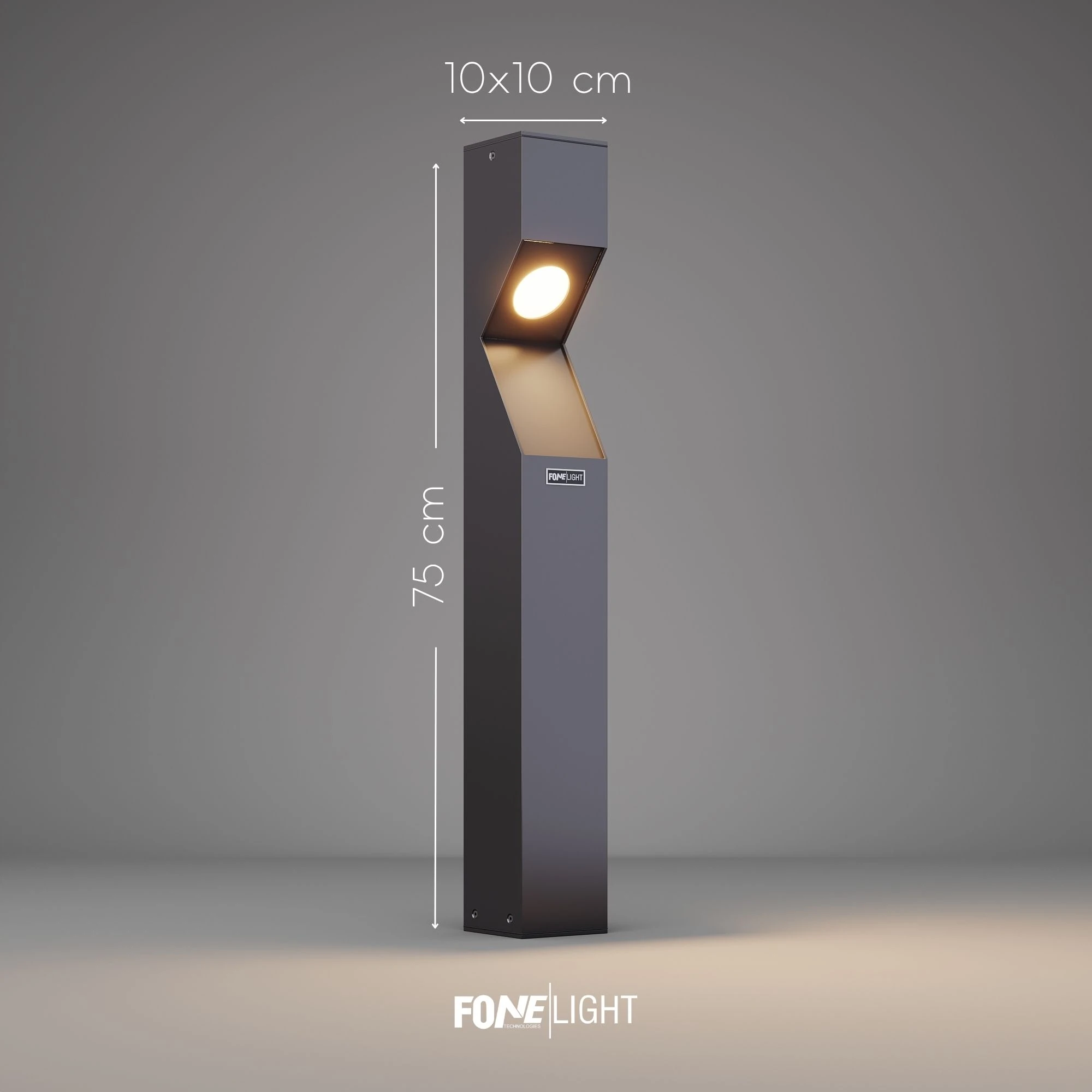 FoneLight Dualluz Modern Alüminyum Bahçe Aydınlatma Bollard
