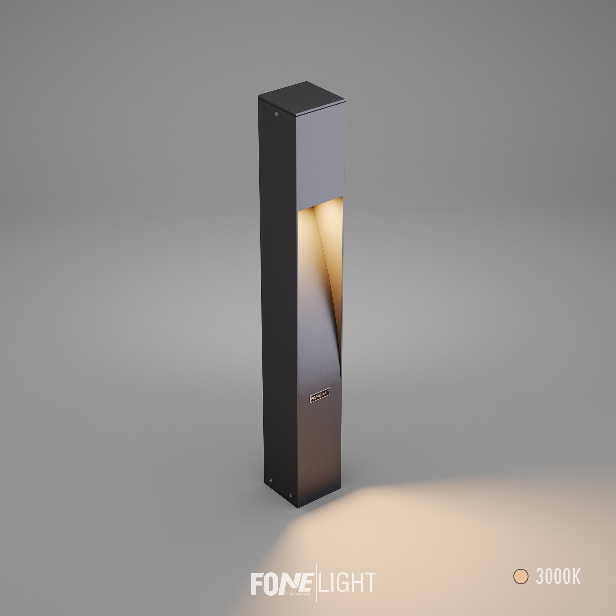 FoneLight Luzerra Alüminyum Bahçe Yürüyüş Yolu Aydınlatması Bollard Aydınlatma - 100x100x750 mm