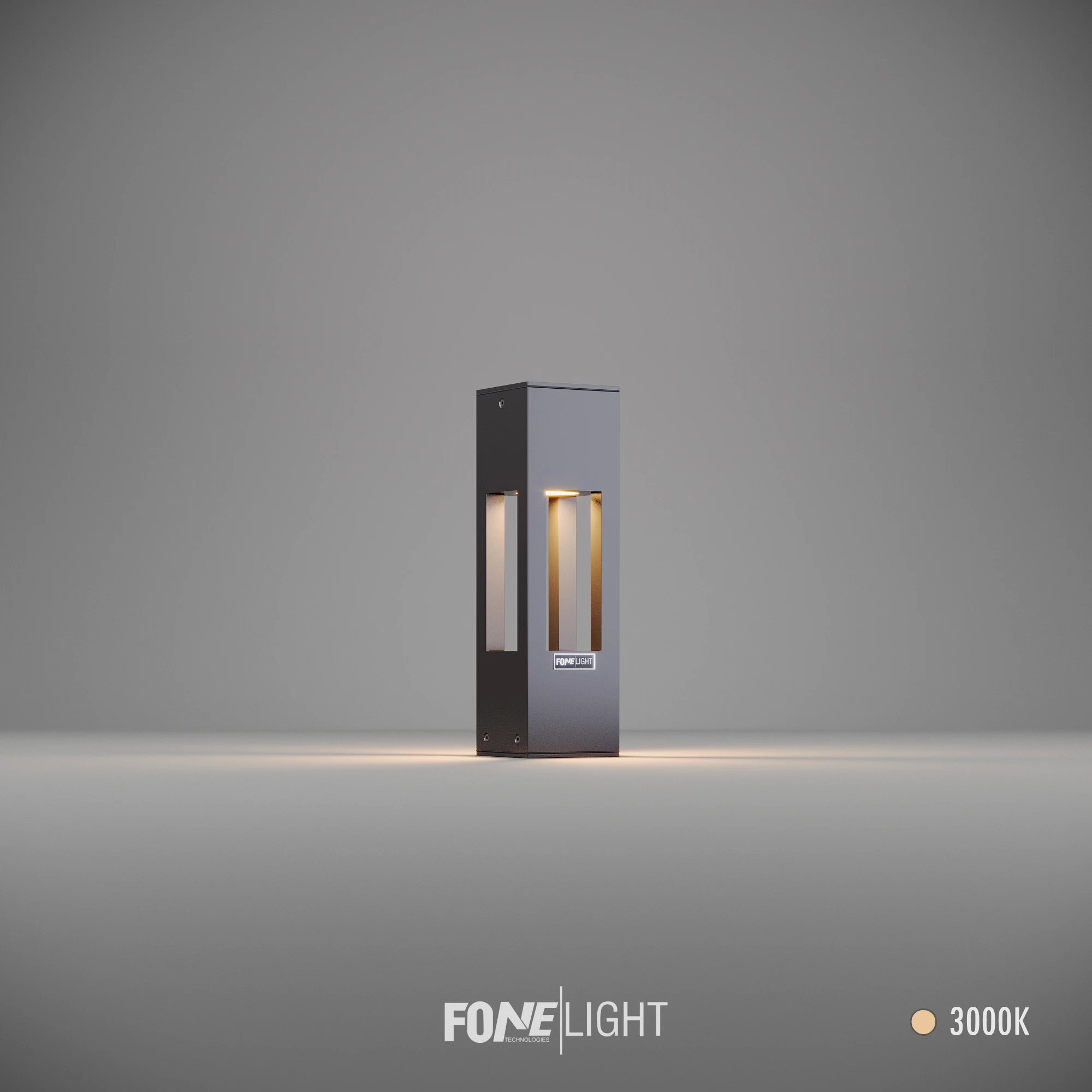 FoneLight Aka Alüminyum Bollard LED Bahçe Aydınlatması - 100x100x350 mm