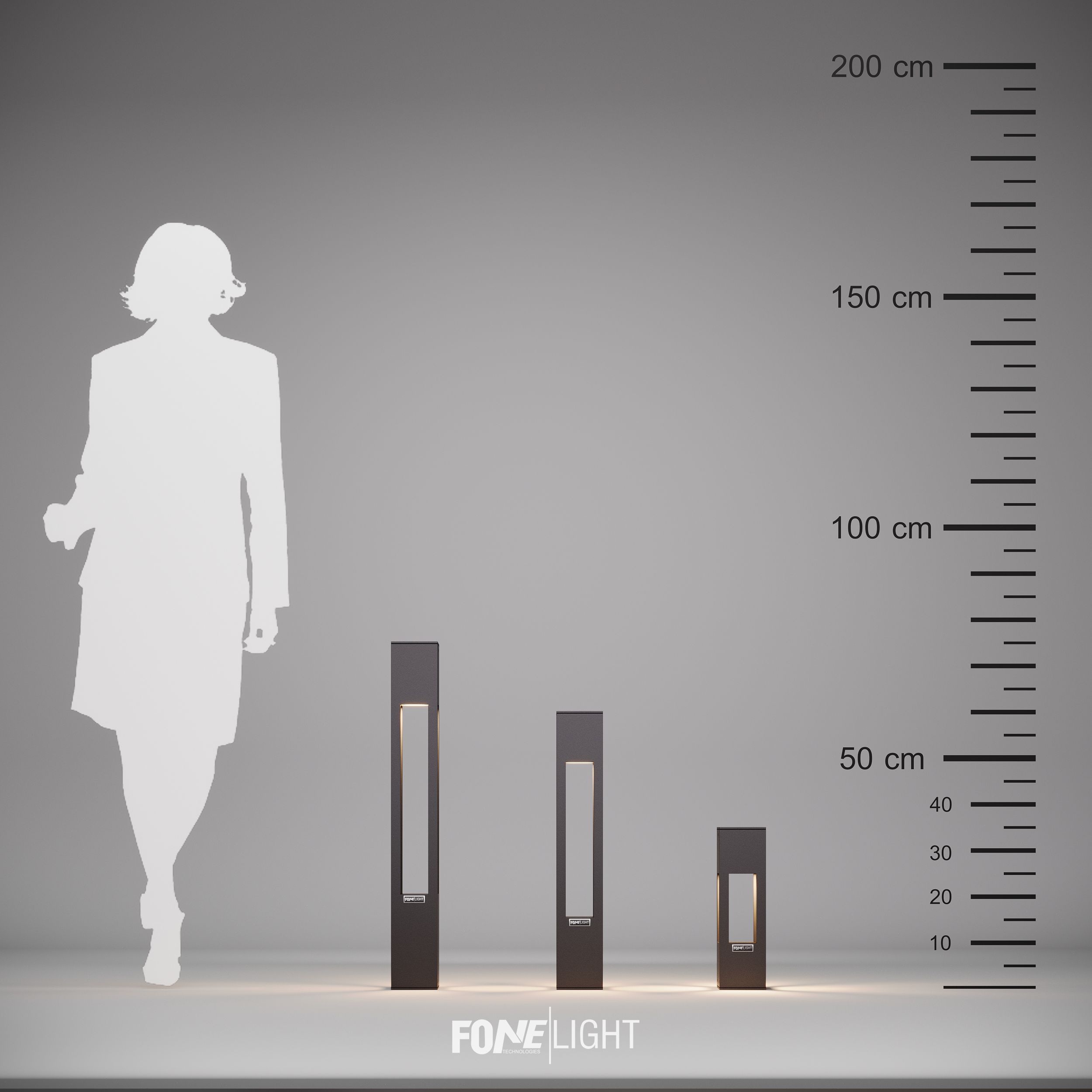 FoneLight Aka Alüminyum Bollard LED Bahçe Aydınlatması