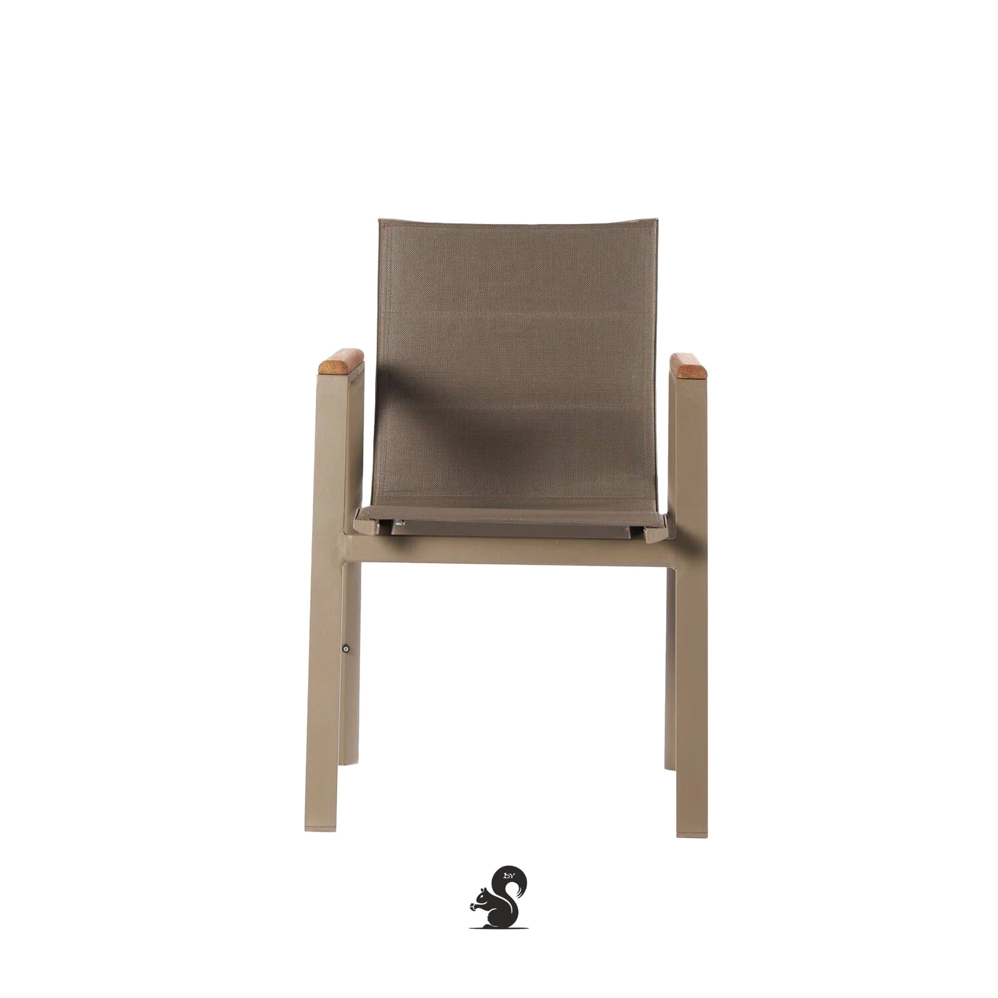 By Squirrel Poseidon Alüminyum Dış Mekan Bahçe Sandalyesi - Cappucino