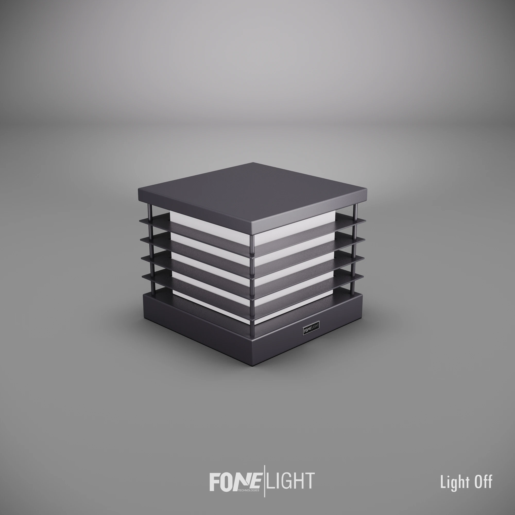 FoneLight Postila Set Üstü Alüminyum Bahçe Duvar Aydınlatma - 300x300x260 mm