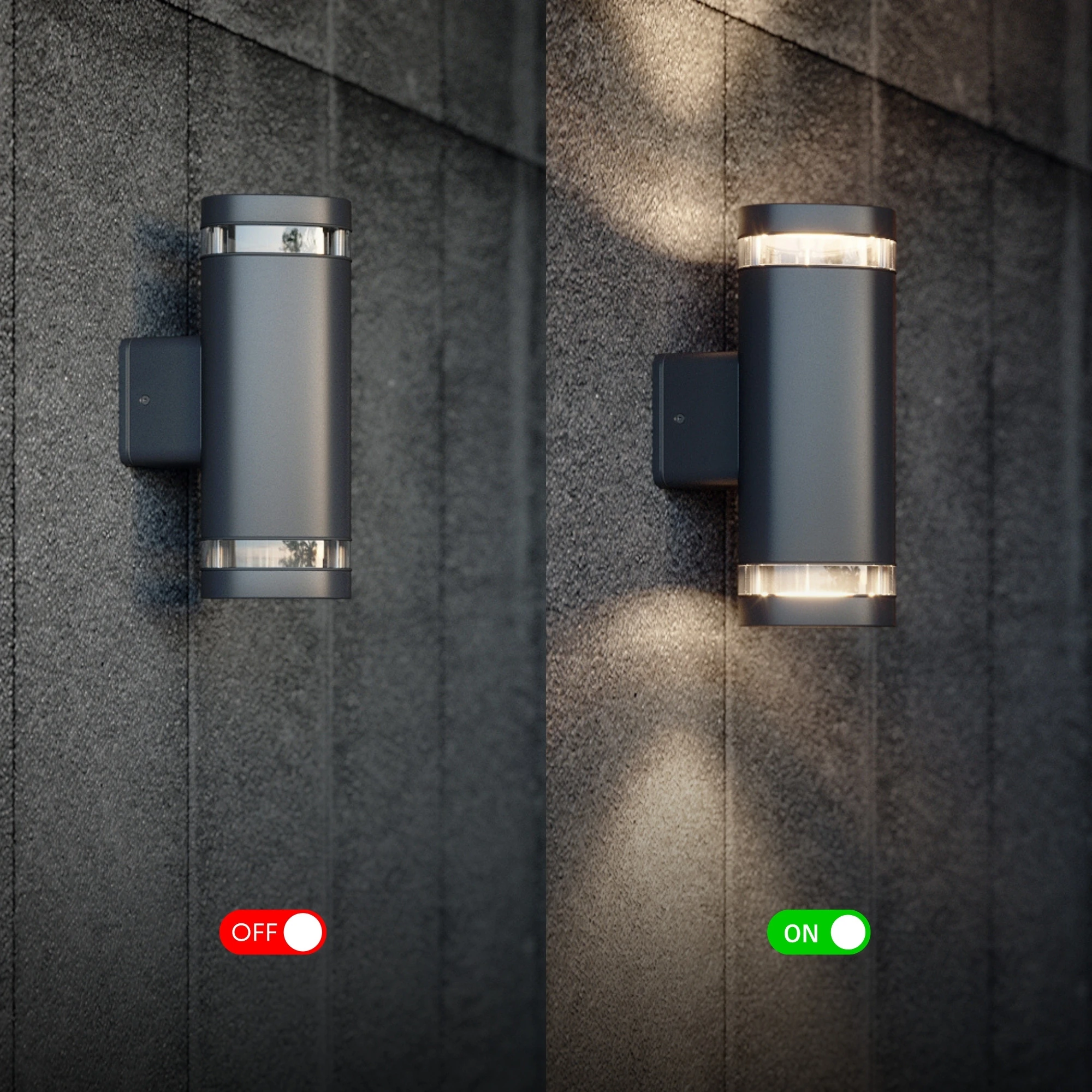 FoneLight Gala Duo Modern Cam Detaylı Çift Yönlü Alüminyum Aplik