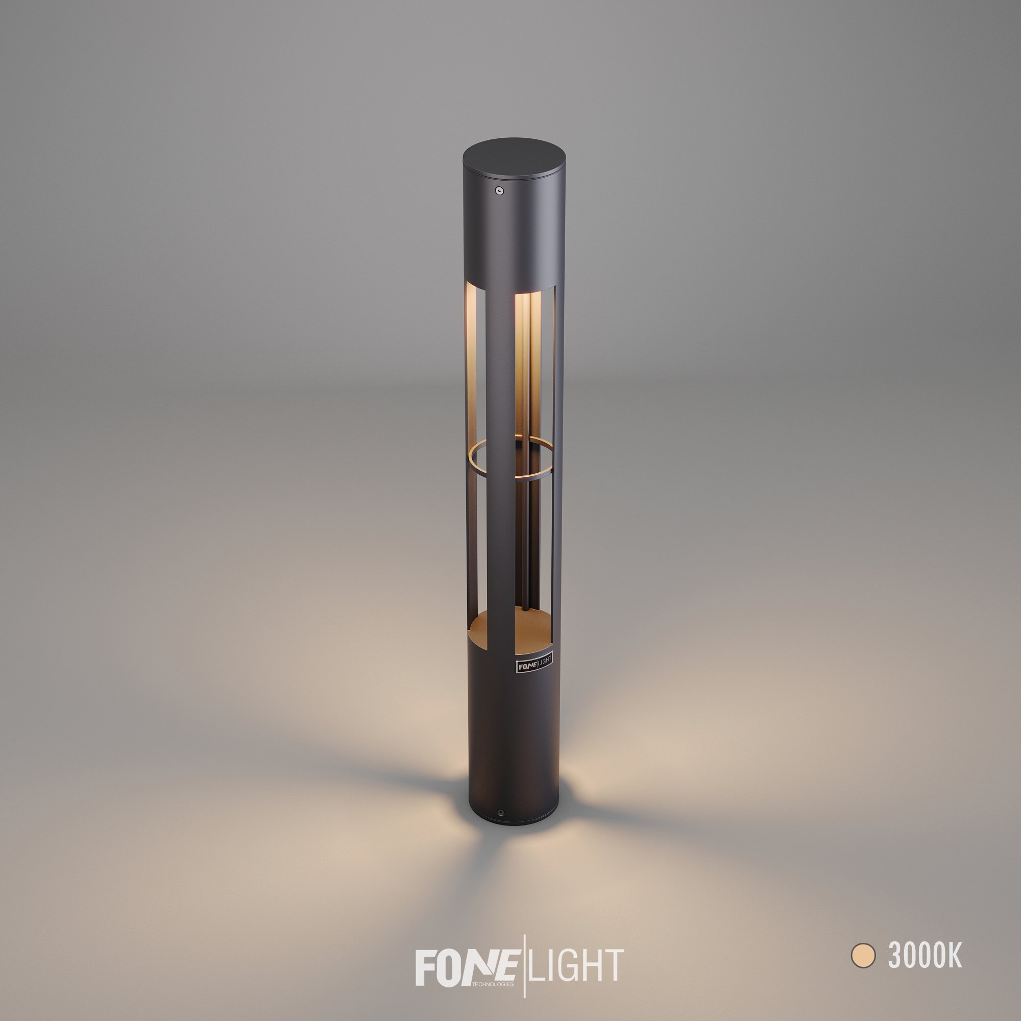 FoneLight Curvex Alüminyum Modern Bahçe Aydınlatması - 100x100x750 mm