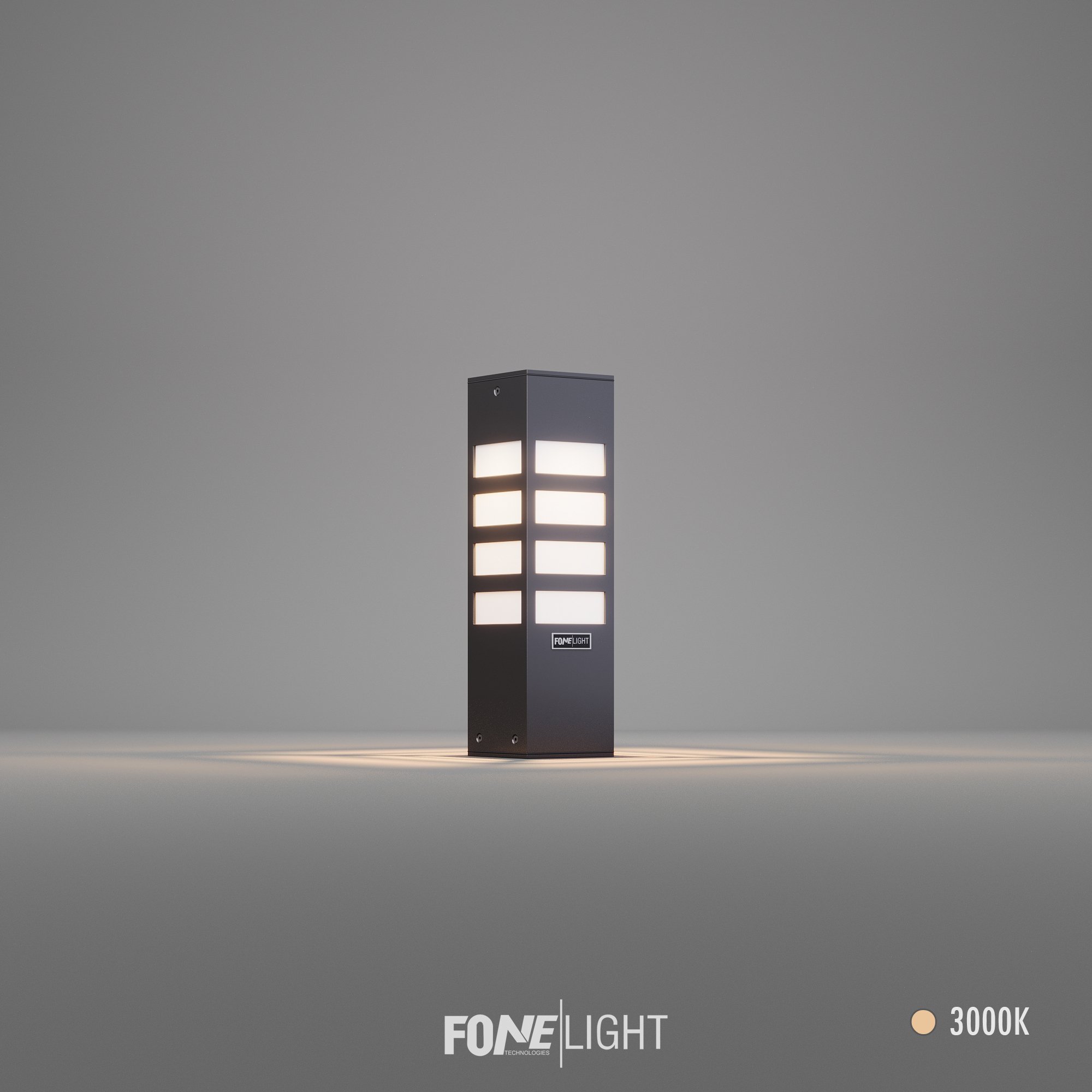 FoneLight Vilorita Alüminyum Modern Bahçe Peyzaj Yol Bollard Aydınlatma