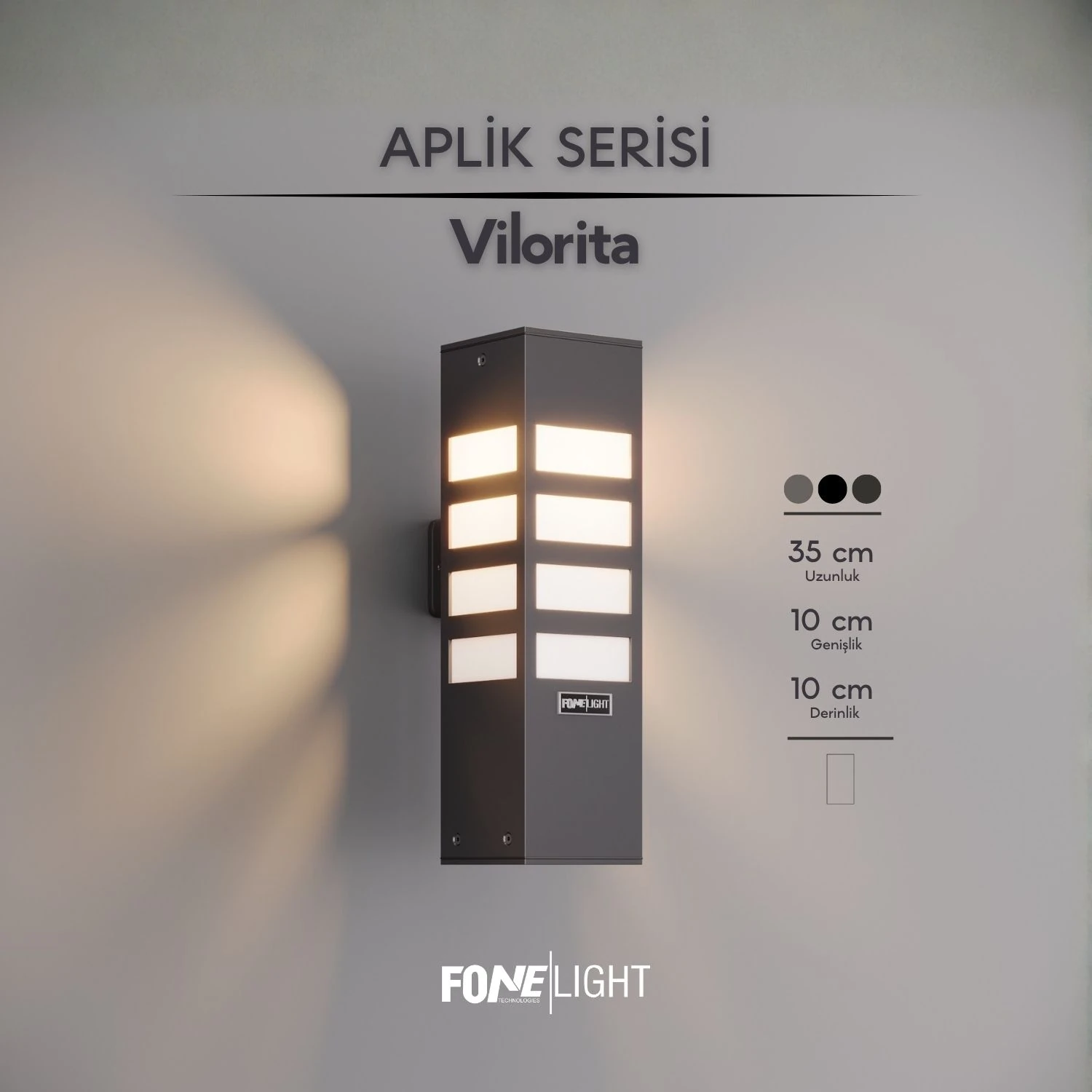 Vilorita Pleksili Alüminyum Modern Duvar Apliği