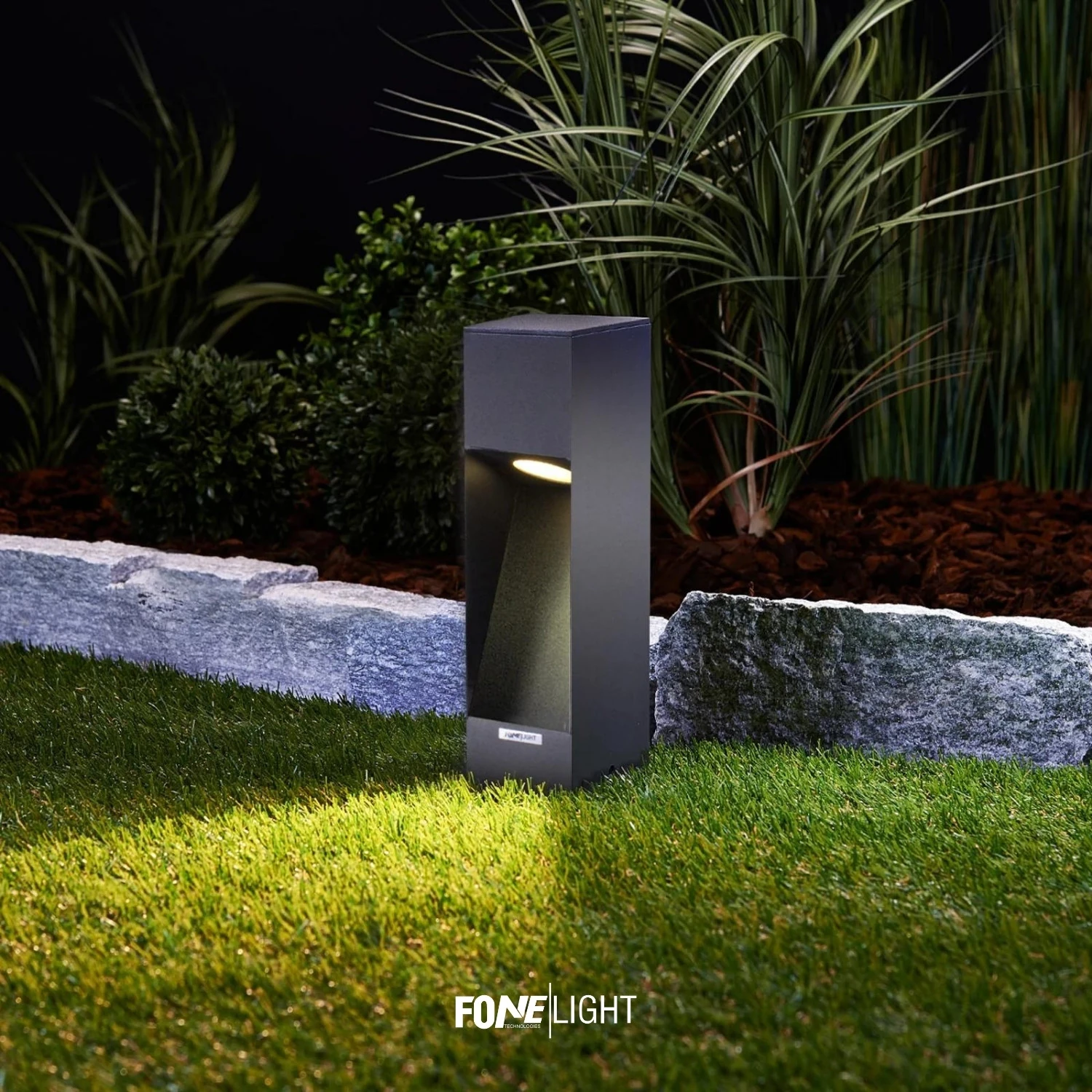 FoneLight Luzerra Alüminyum Bahçe Yürüyüş Yolu Aydınlatması Bollard Aydınlatma - 100x100x350 mm