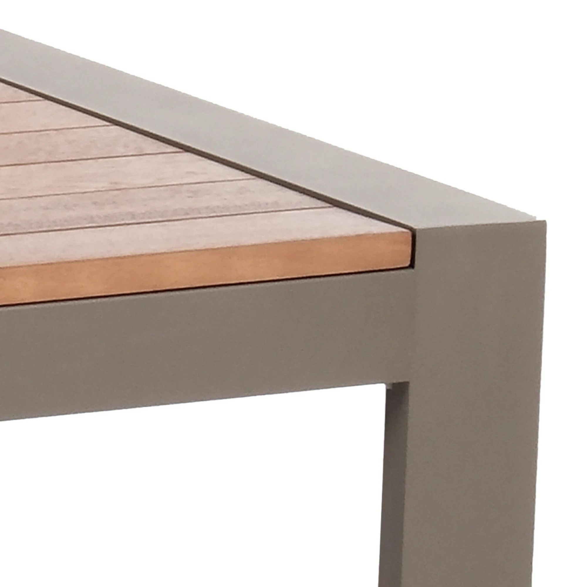 By Squirrel Enzo Dış Mekan Alüminyum Modern Bahçe Masası - Cappucino