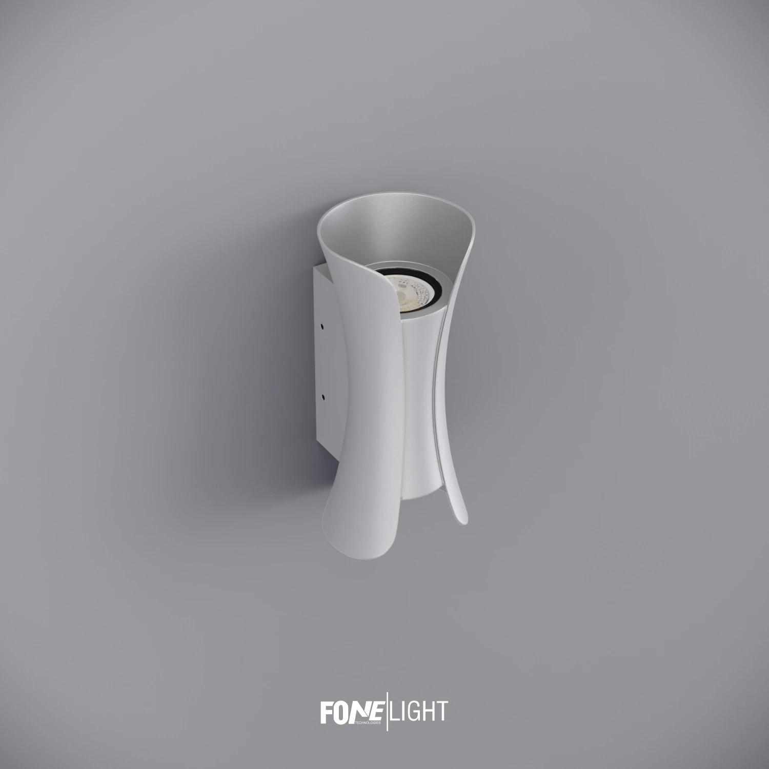 FoneLight Butterfly Dış Mekan Alüminyum Duvar Apliği - Beyaz Gövde