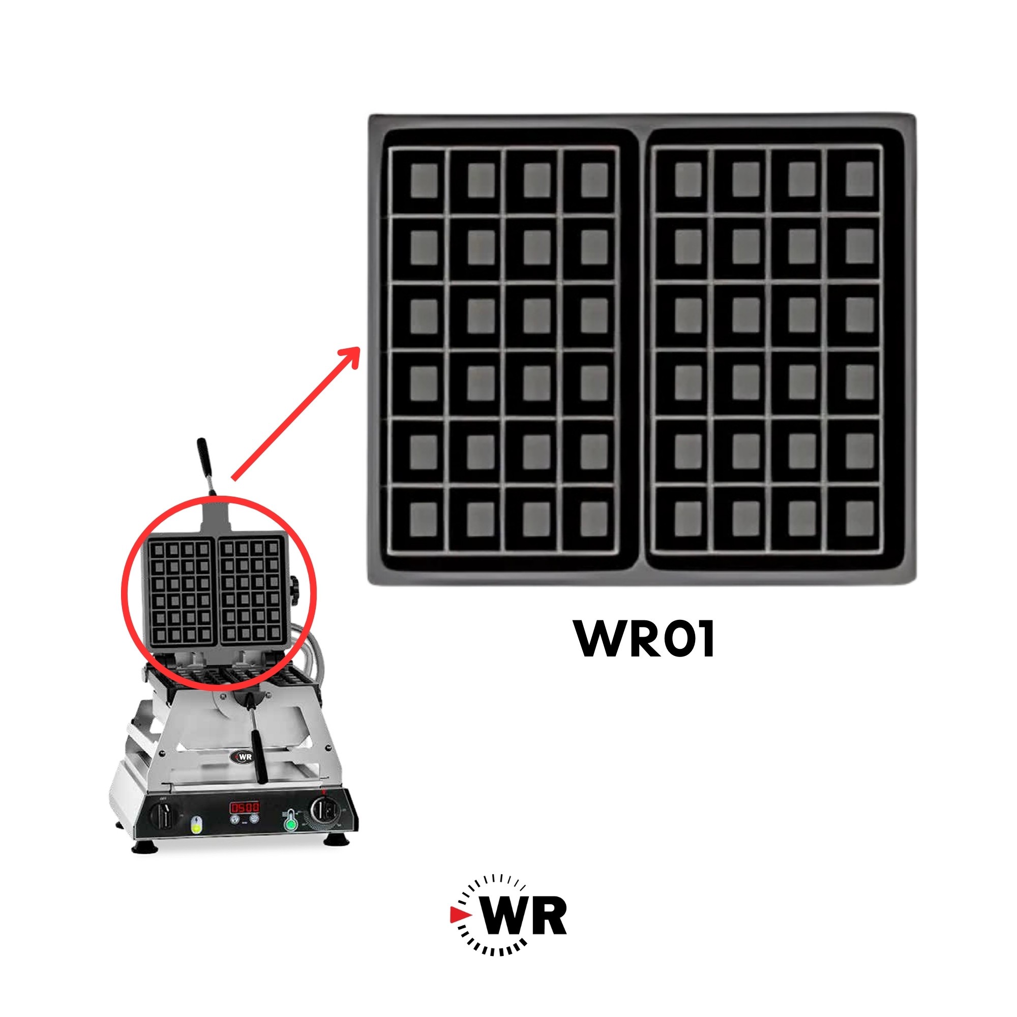 WR Endüstriyel Döner Tip Waffle Makinesi
