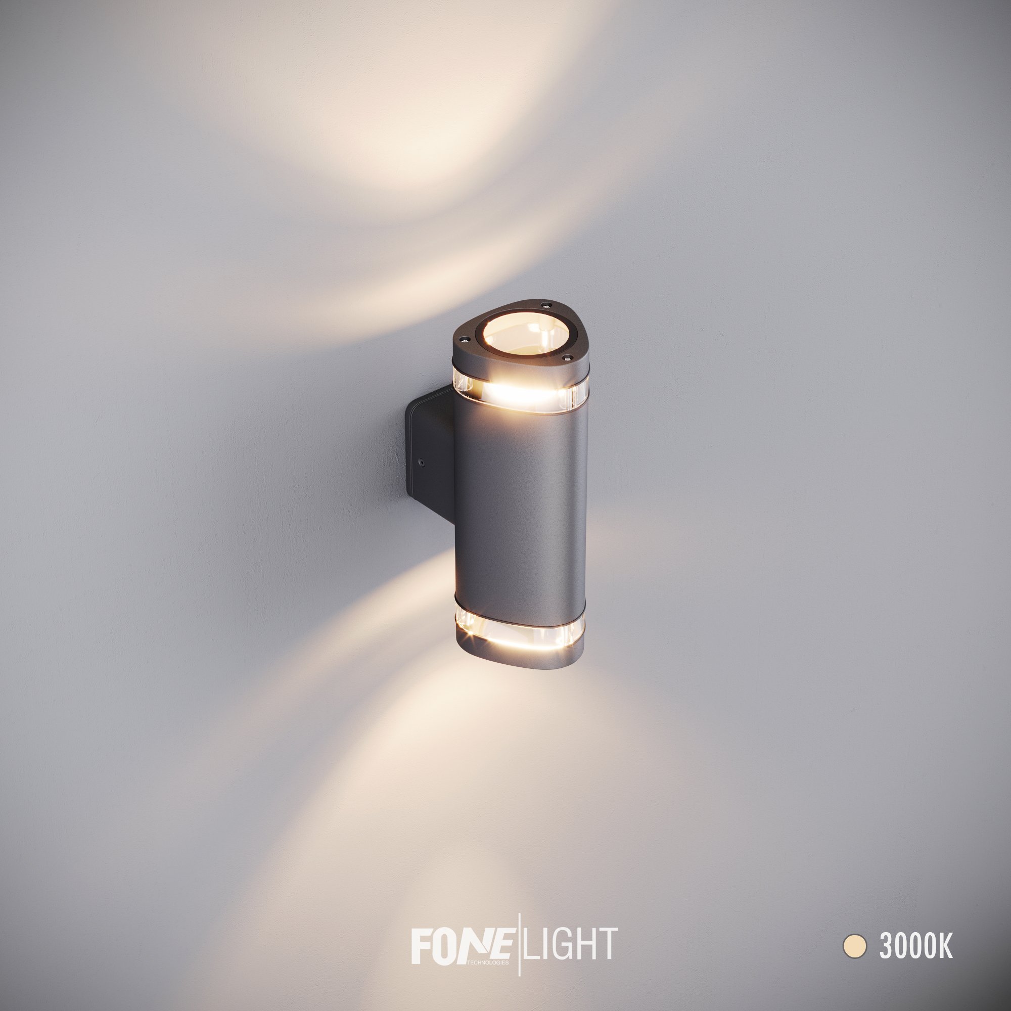 FoneLight Gala Duo Modern Cam Detaylı Çift Yönlü Alüminyum Aplik - 80x120x210 mm