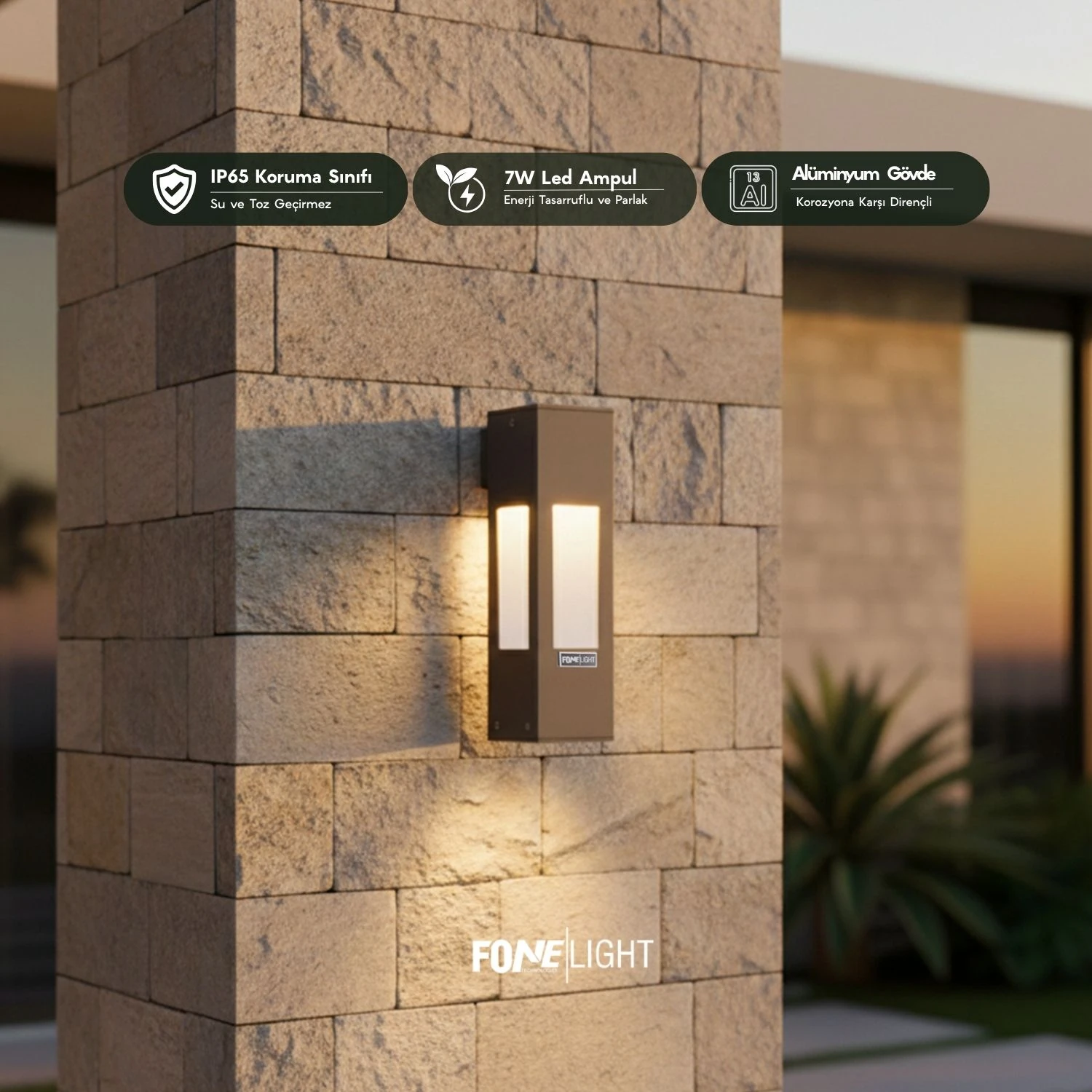 Luxera Pleksili Alüminyum Modern Duvar Apliği