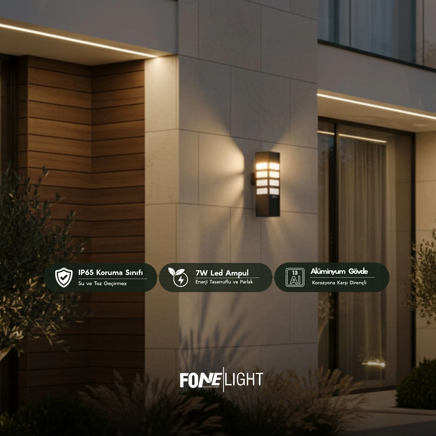 Vilorita Pleksili Alüminyum Modern Duvar Apliği