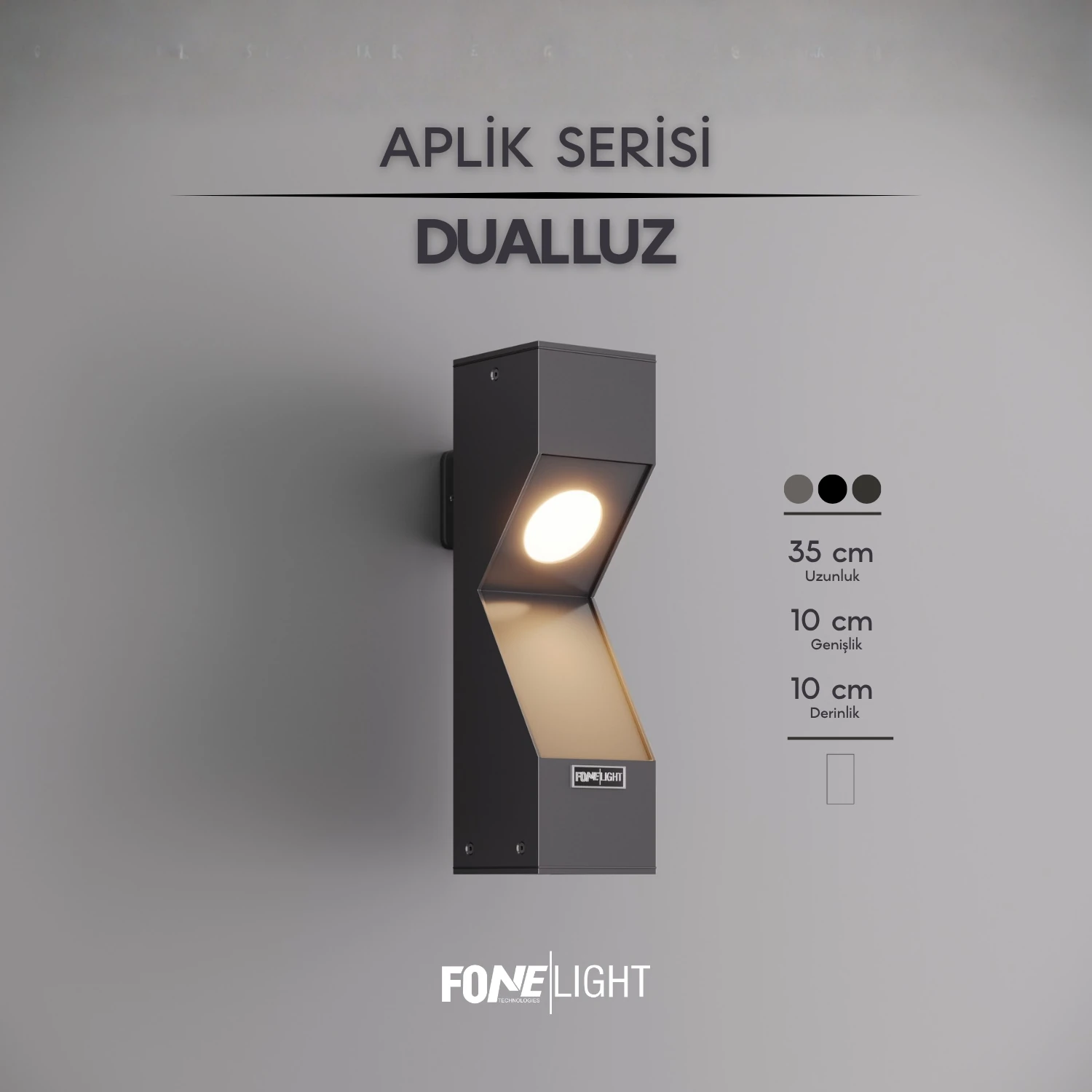 Dualluz Dekoratif Alüminyum Modern Bahçe Aydınlatma Duvar Apliği