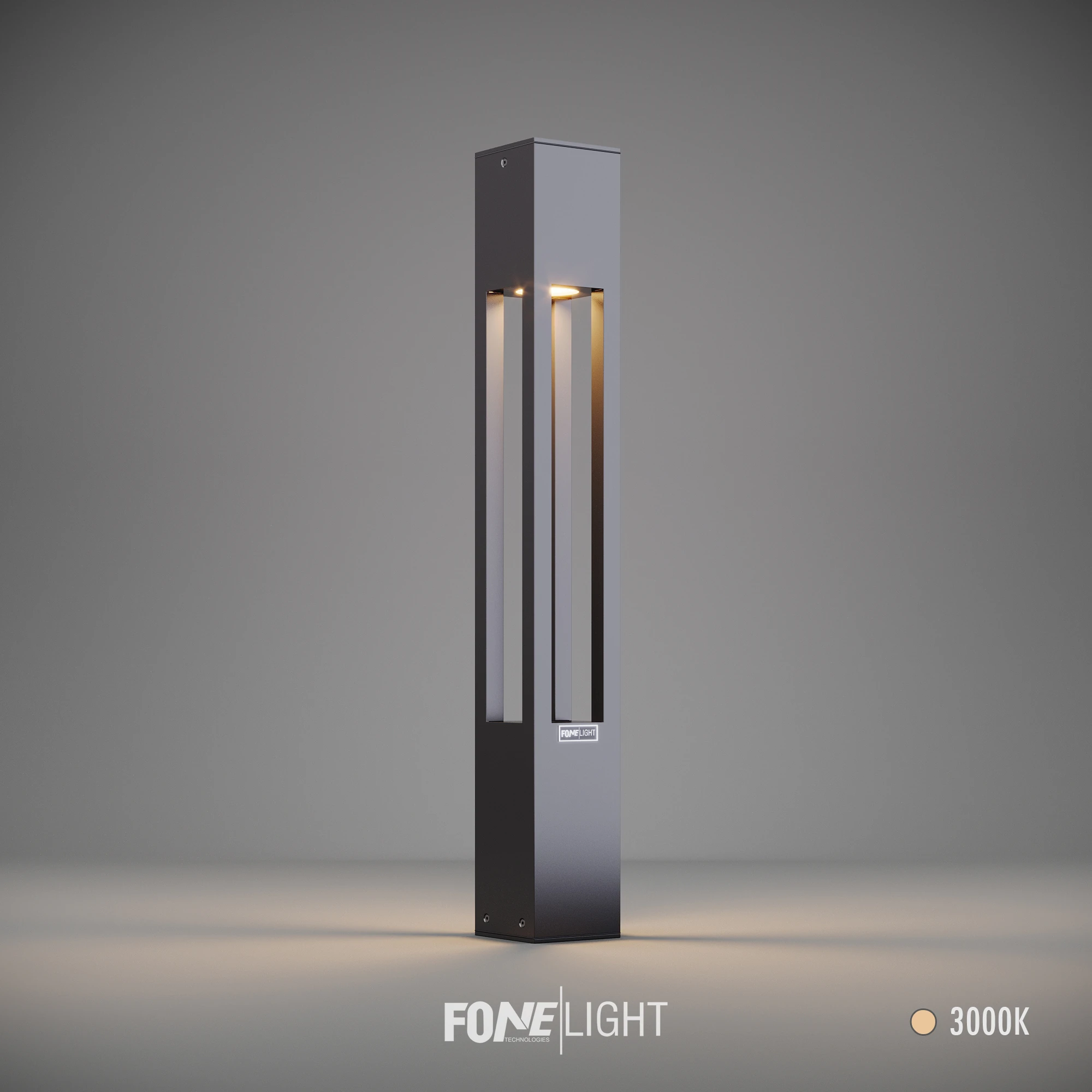 FoneLight Aka Alüminyum Bollard LED Bahçe Aydınlatması - 100x100x750 mm