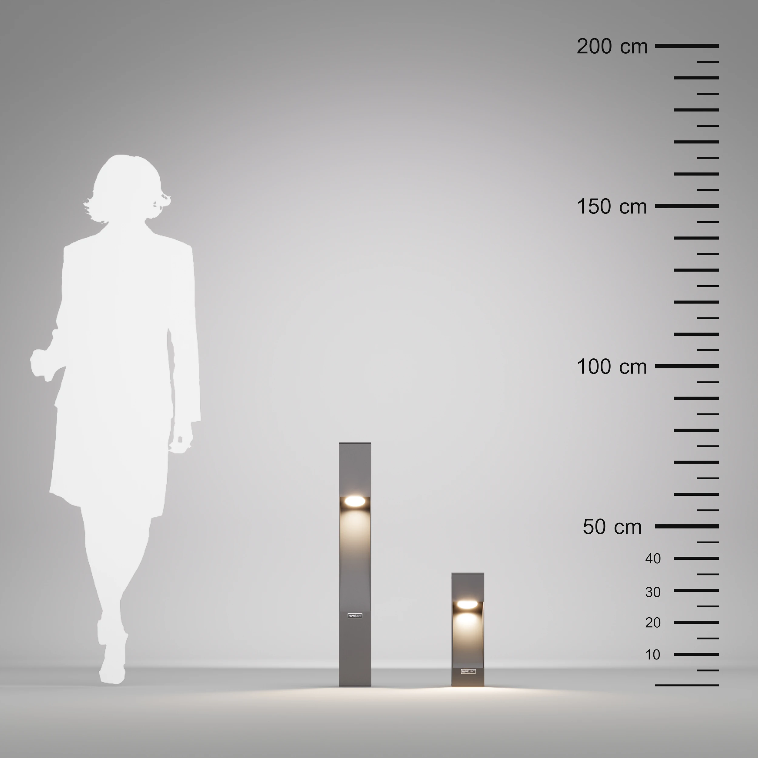 FoneLight Luzerra Alüminyum Bahçe Yürüyüş Yolu Aydınlatması Bollard Aydınlatma - 100x100x350 mm