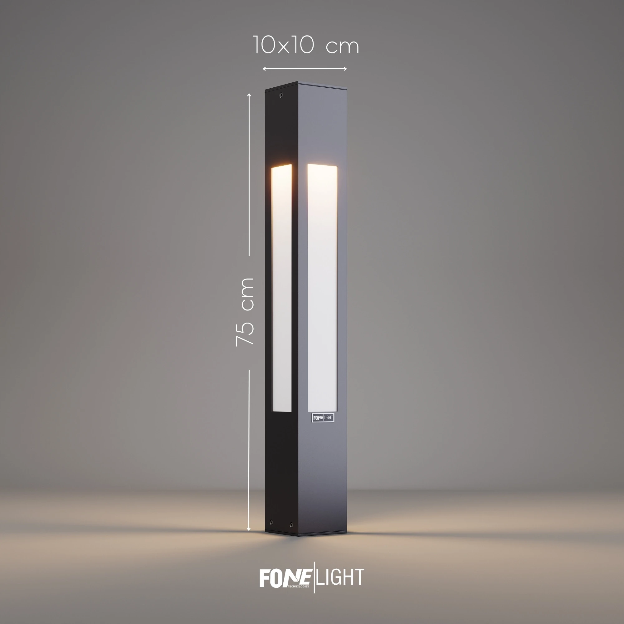 FoneLight Luxera Pleksili Modern Peyzaj Yürüyüş Yolu Bollard Aydınlatma